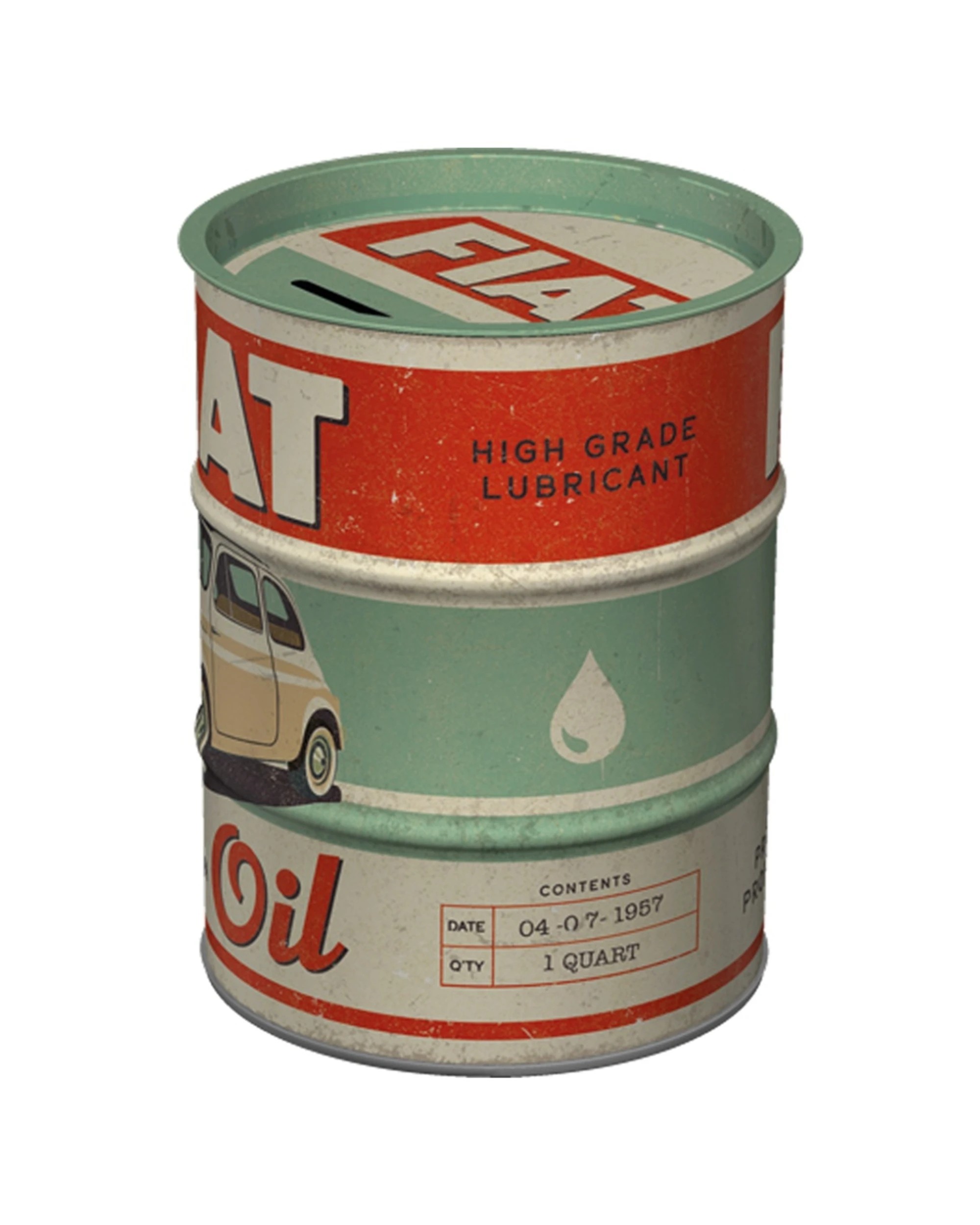 3 Nostalgic-Art Storage Money Box - Oil Fiat Premium Protection Embossed - Multi, 3 of 4