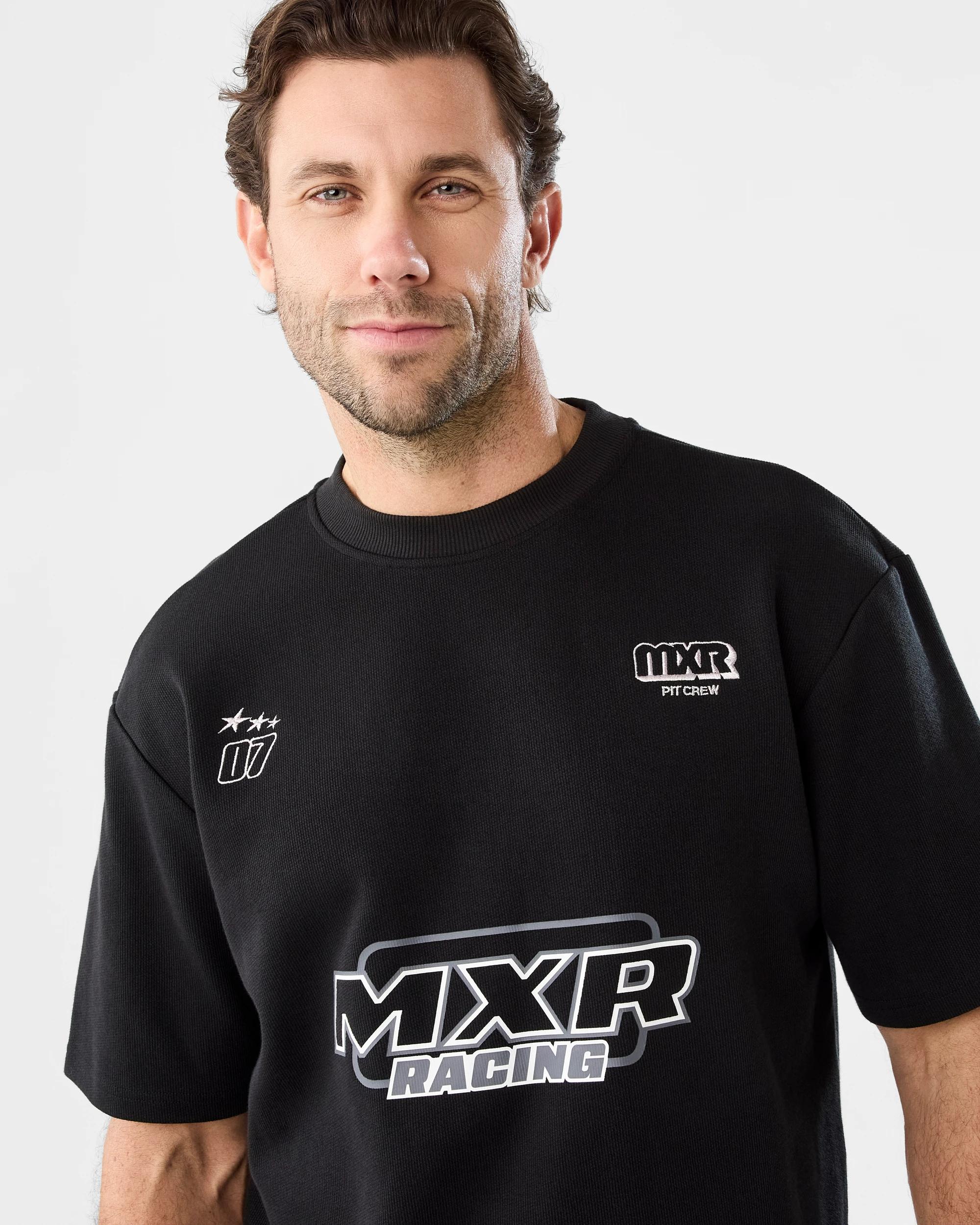 4 Textured Print T-shirt Blk Racing, 4 of 5