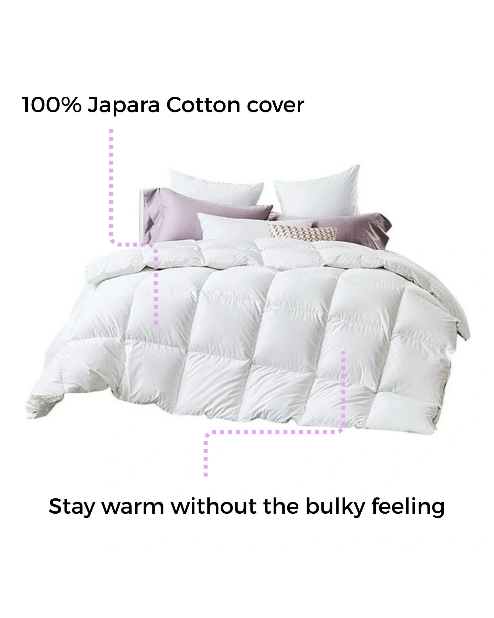 2 Ariel Bedding 80% Goose All Seasons Quilt (2 In 1) - Single Bed - White, 2 of 2