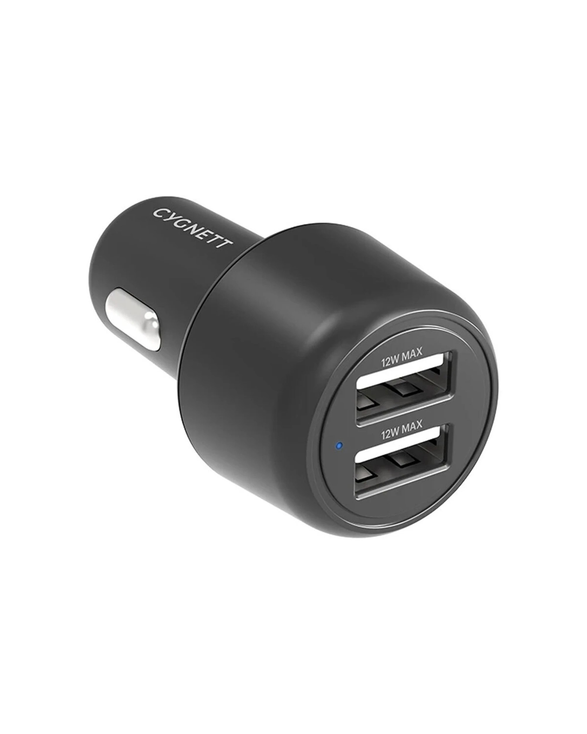 1 Cygnett Car Power 24W Dual Port Car Phone Charger - Black, 1 of 4