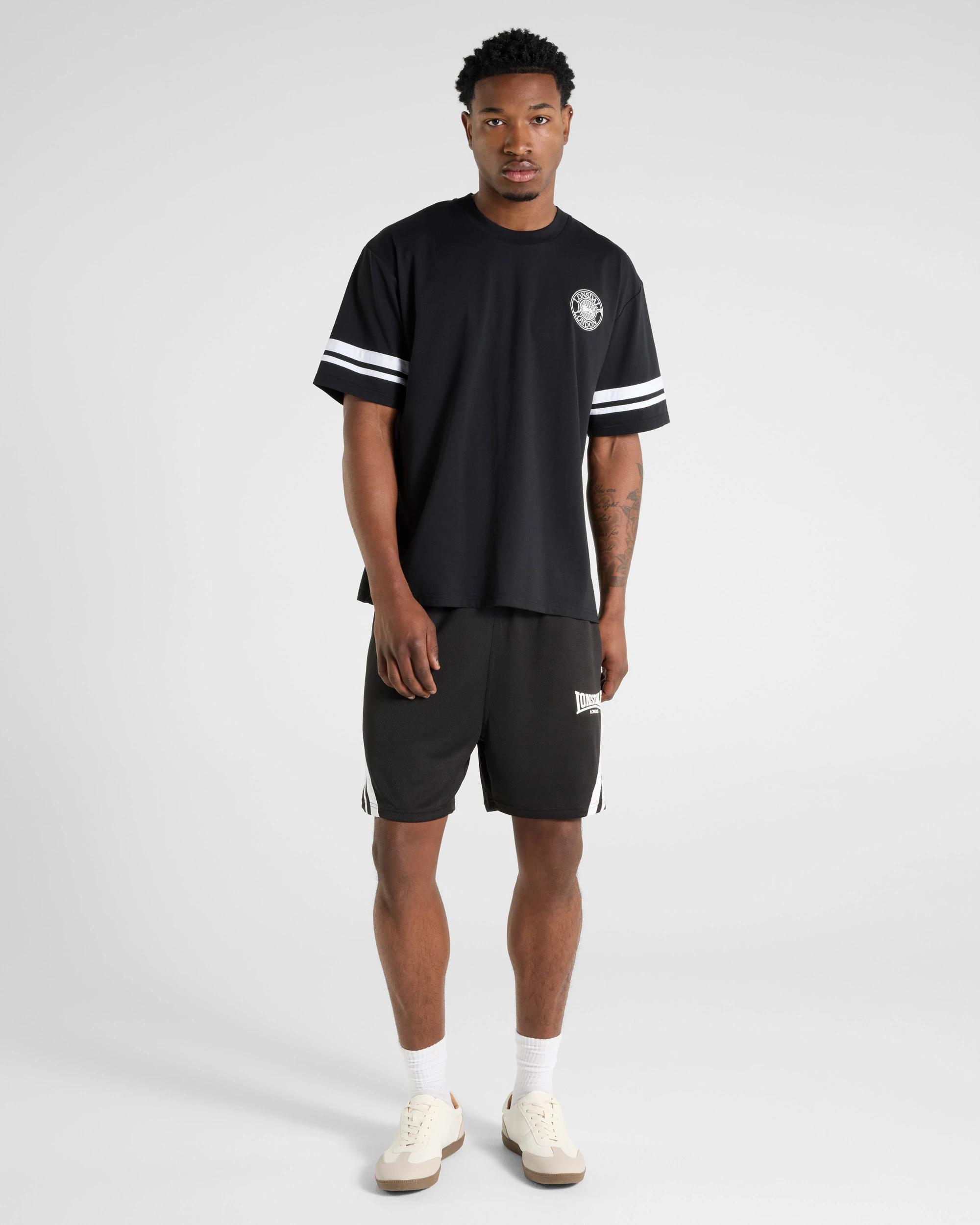 5 Varsity Short Sleeve T-shirt - Lonsdale London BLACK, 5 of 5