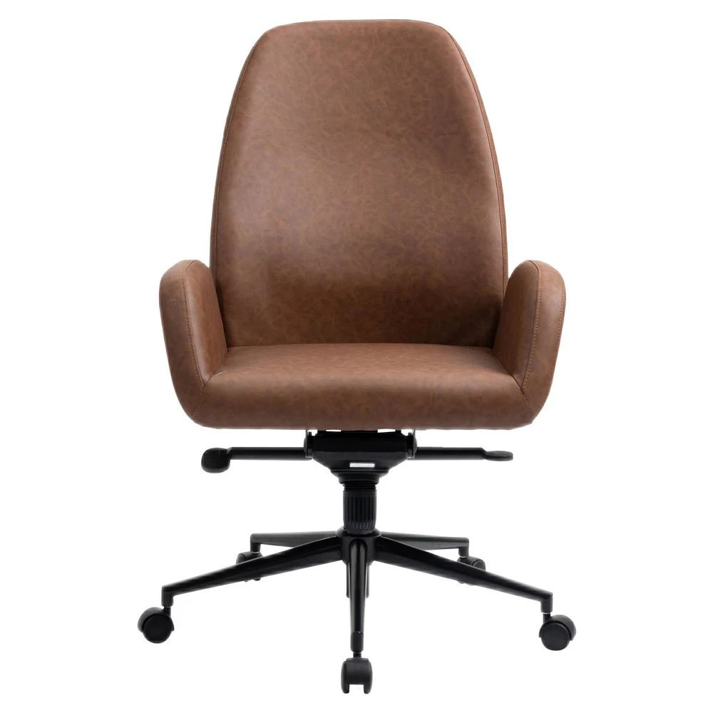 3 Lindenberg Chair PU Brown Ergonomic Chairs and Desk Chairs, 3 of 10