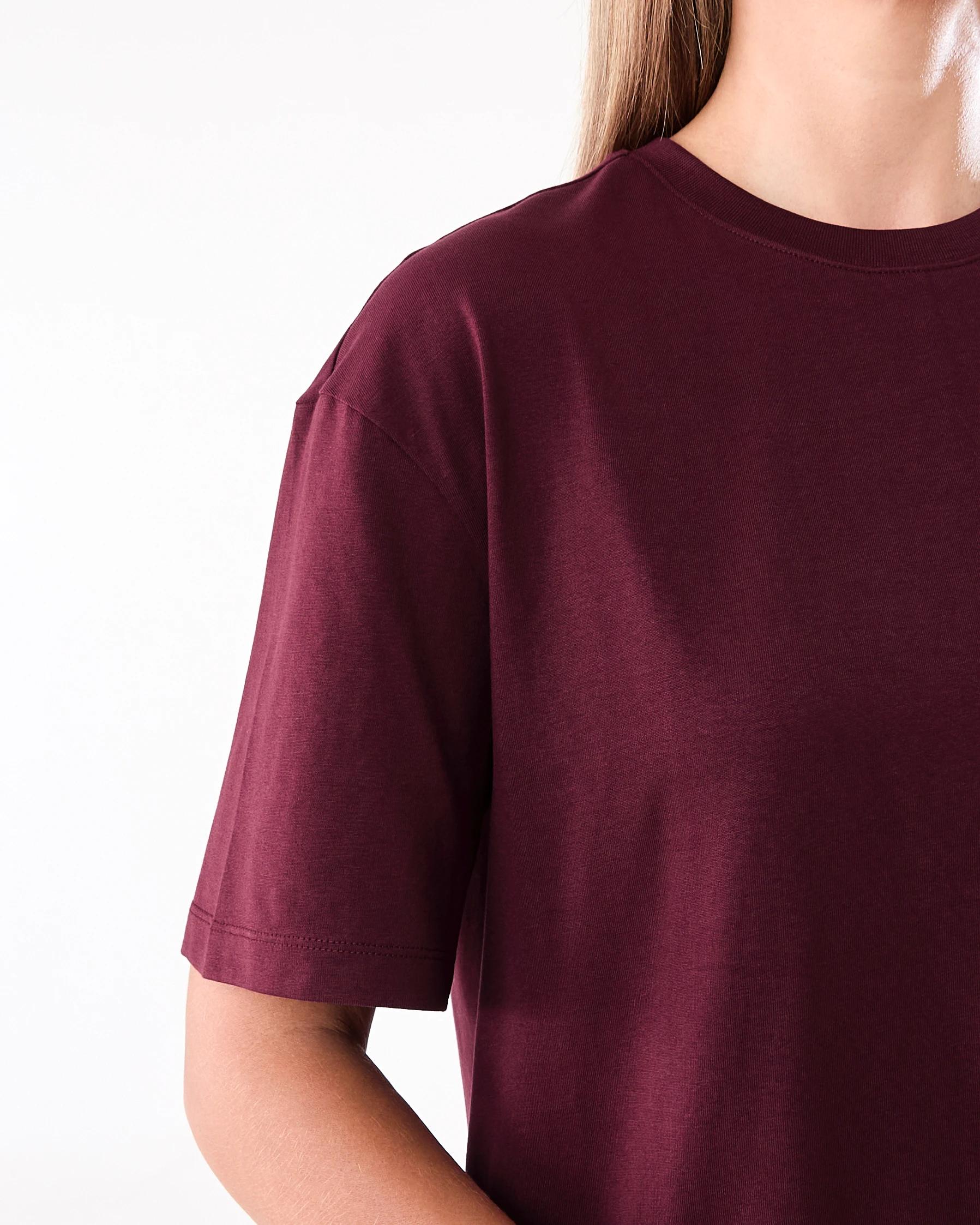 6 Short Sleeve Oversized Boyfriend T-shirt Red Royale, 6 of 6