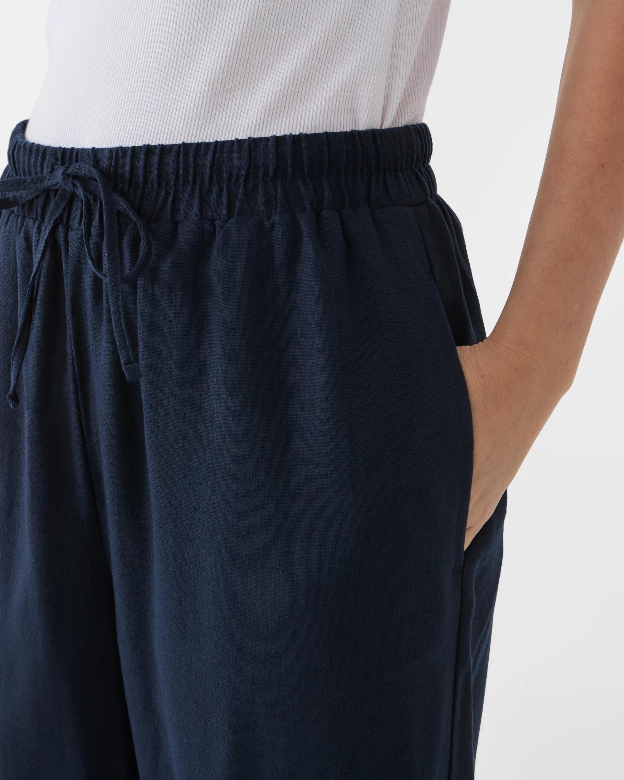 5 Linen Blend Straight Leg Pants Night Nvy, 5 of 6