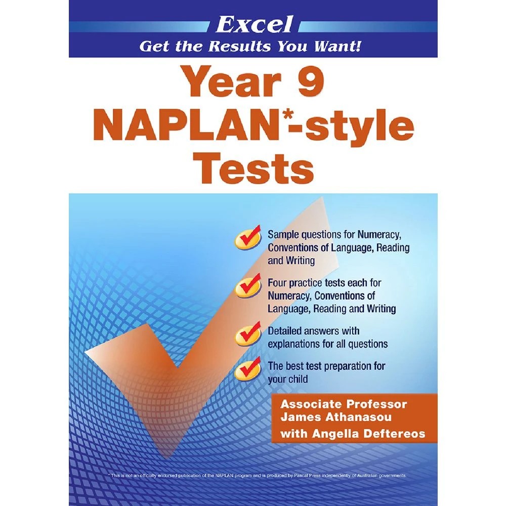 1 Excel NAPLAN Style Tests Year 9, 1 of 1