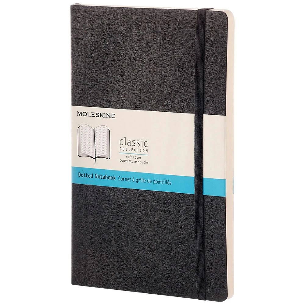 1 Moleskine Soft Cover Large Notebook Dot Grid Black, 1 of 6