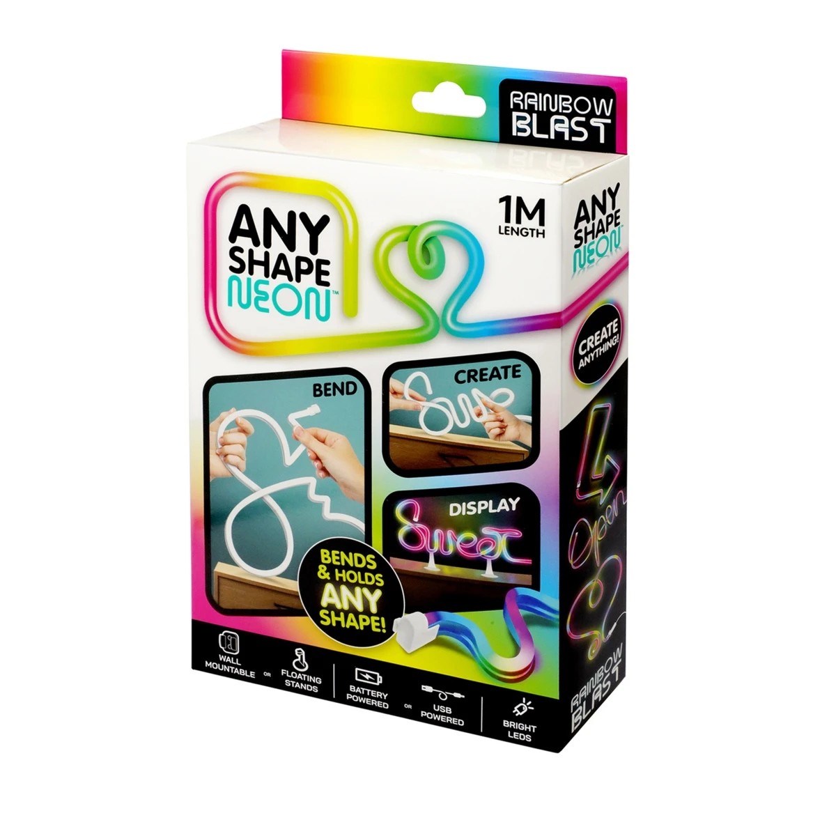 2 1m Rainbow Blast Any Shape Neon Light, 2 of 5