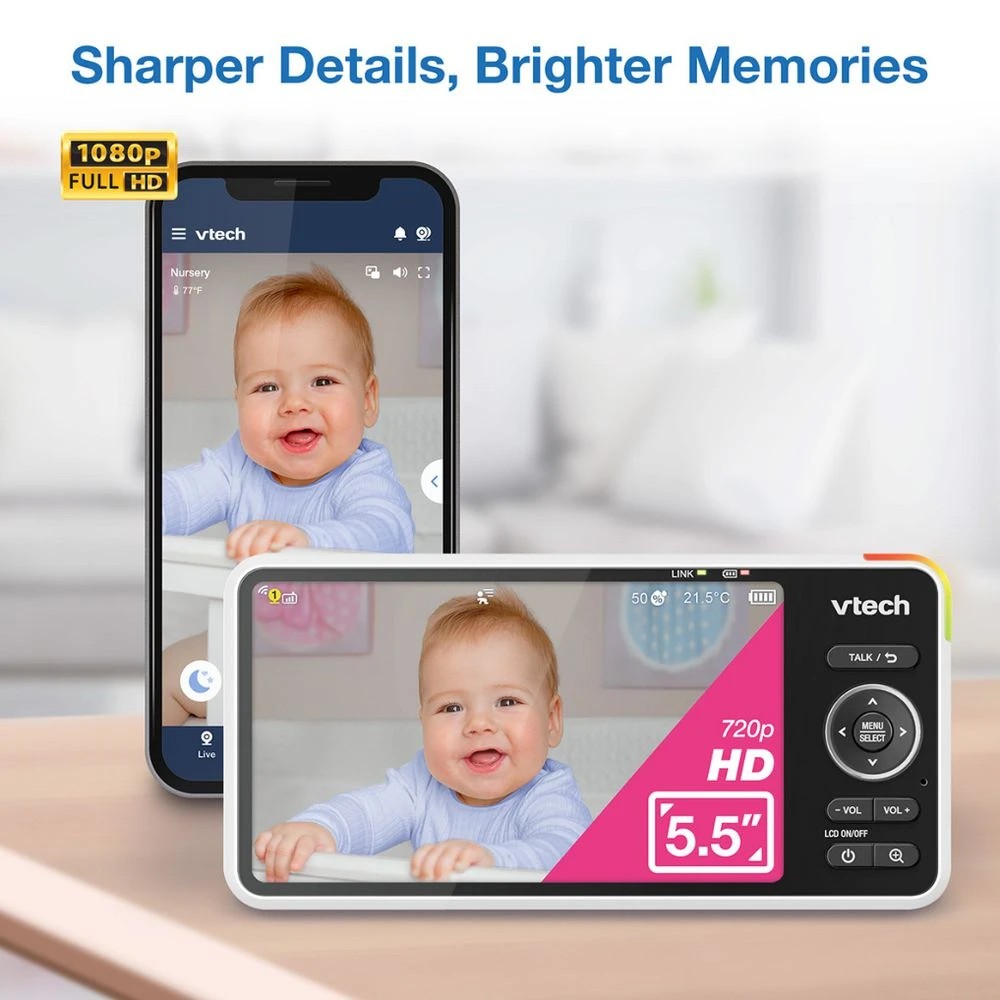 3 Vtech 5" Smart Pan & Tilt Baby Monitor, 3 of 9