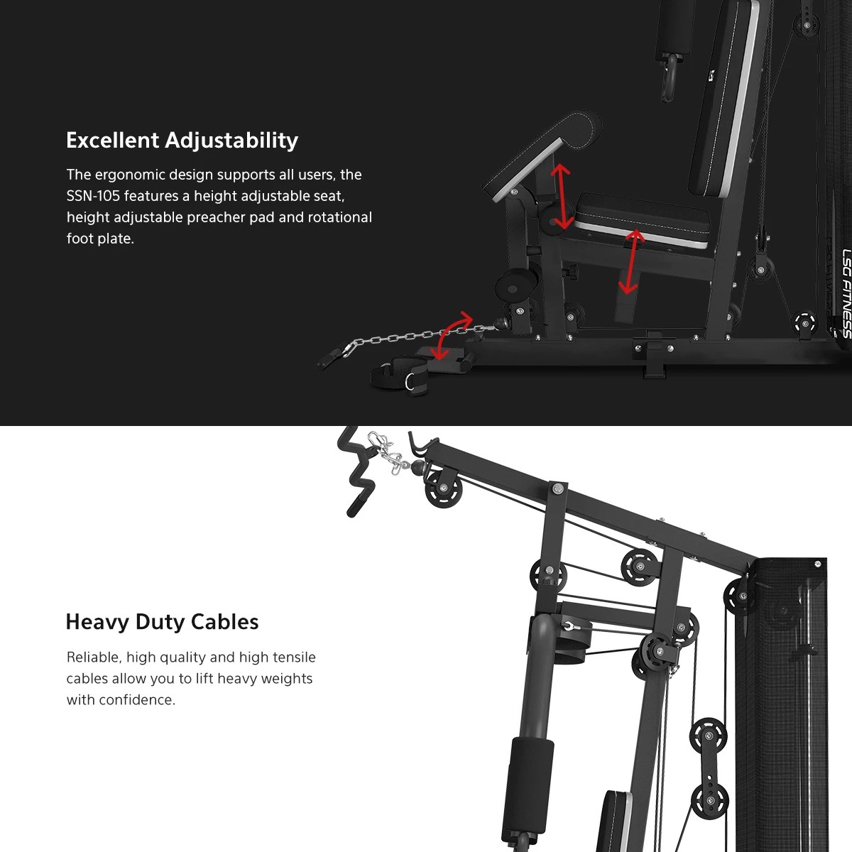 5 LSG SSN-105 Gym Station - Black, 5 of 8