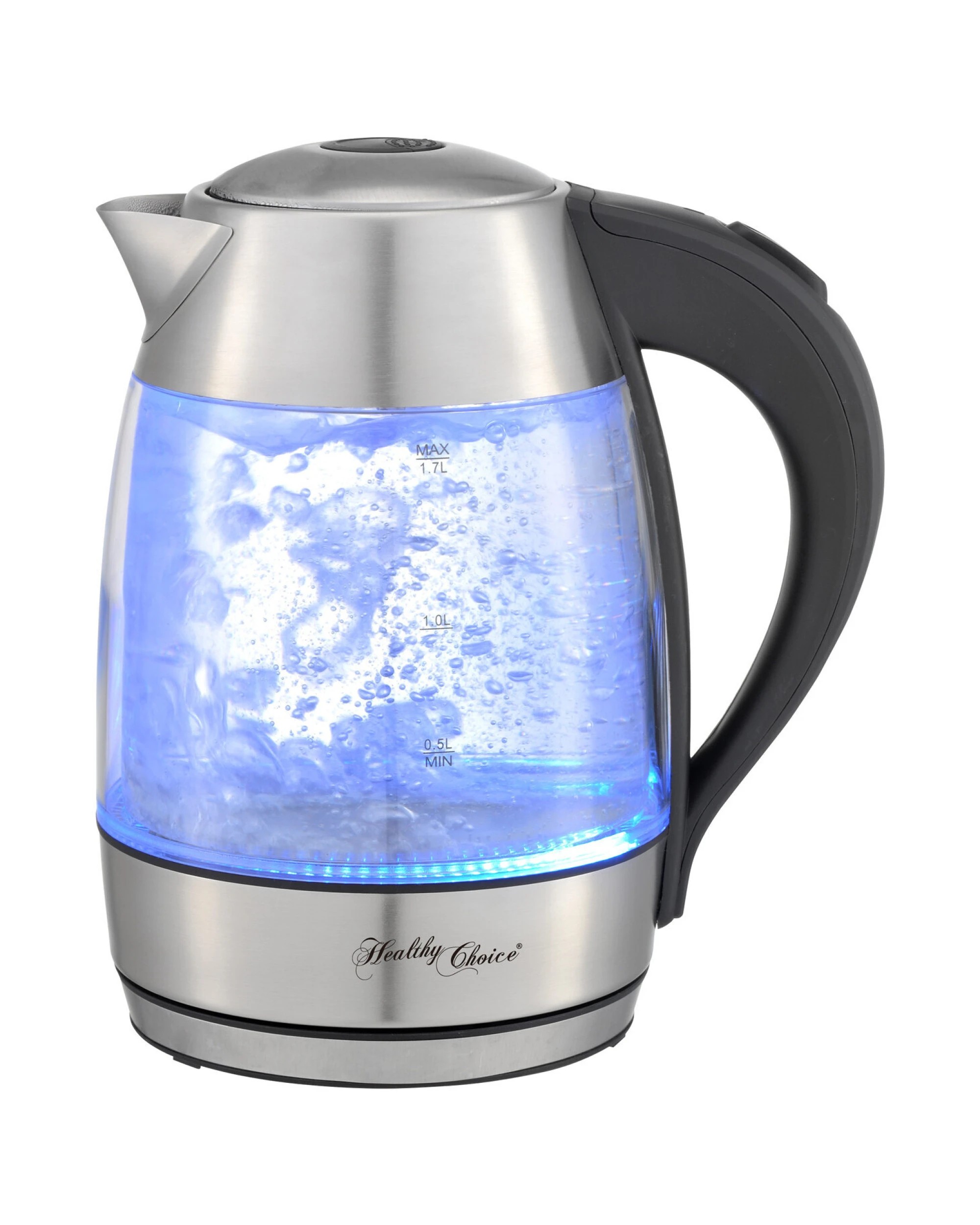 3 Healthy Choice 1.7 Litre Glass Kettle with 360 degrees Rotational Base, 3 of 5