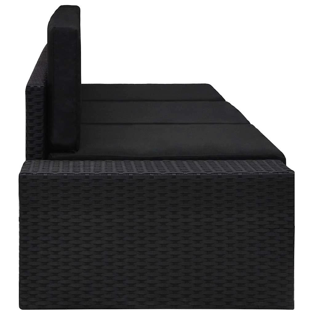 3 vidaXL Garden sofa Modular - Black, 3 of 9