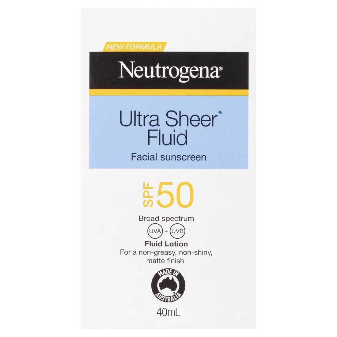 2 Neutrogena Ultra Sheer Fluid SPF50 Facial Sunscreen 40ml, 2 of 10