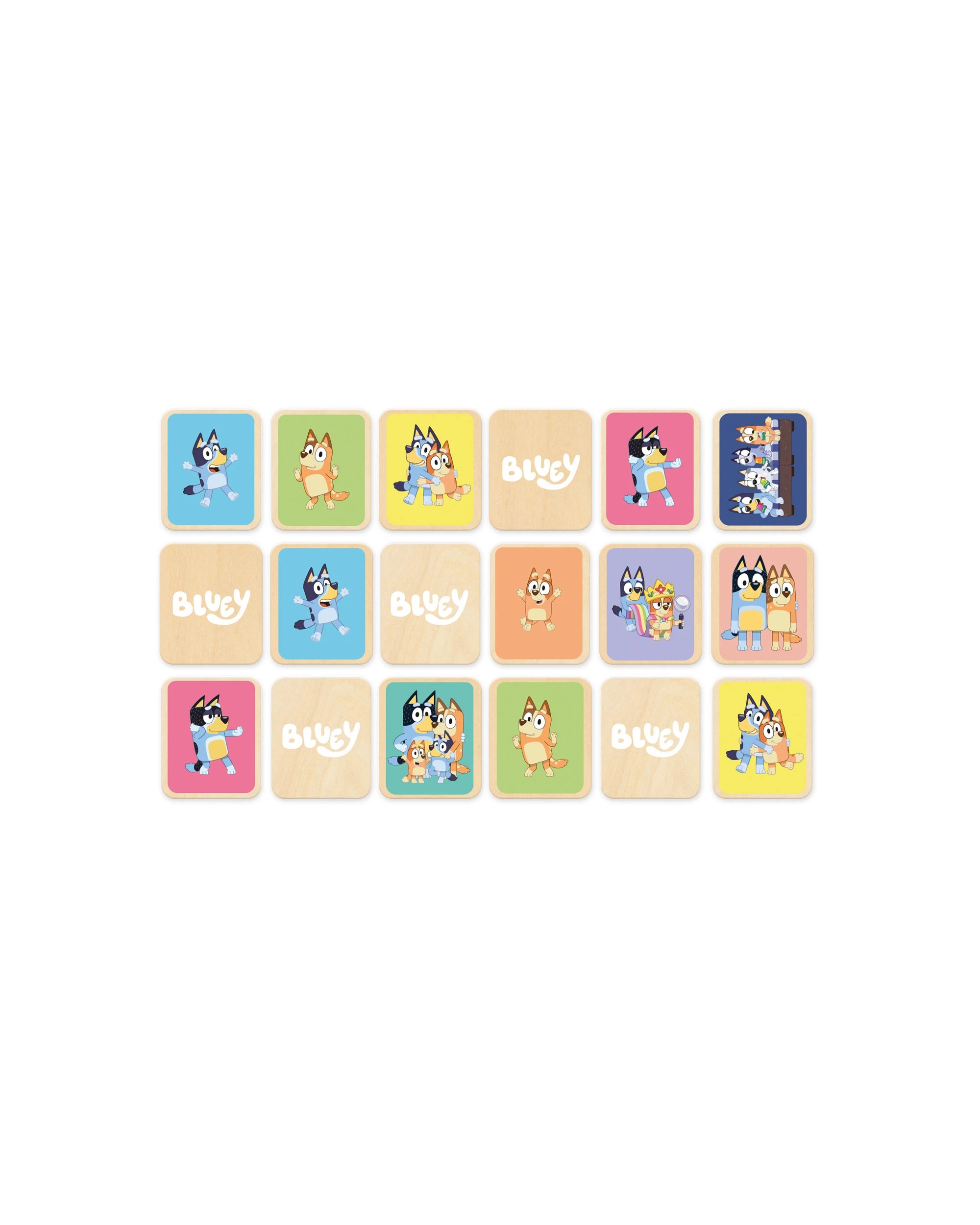 2 Bluey - Wooden Memory Game (19 pieces), Activity Toy, Suitable for Ages 2+ - Multi, 2 of 3