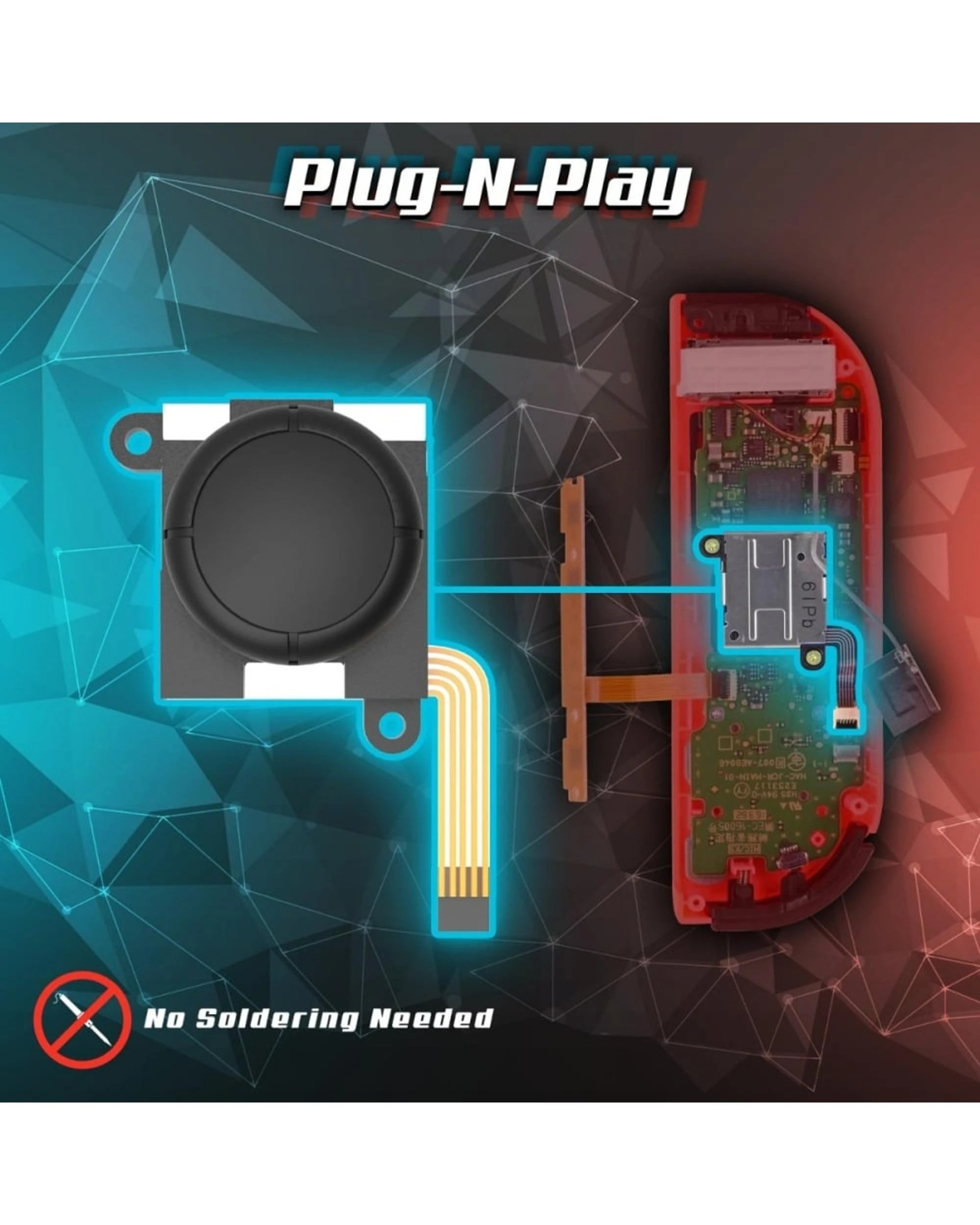 6 Hyperkin Switch TMR Electromagnetic Sticks Replacement Kit 2 Pack, 6 of 7