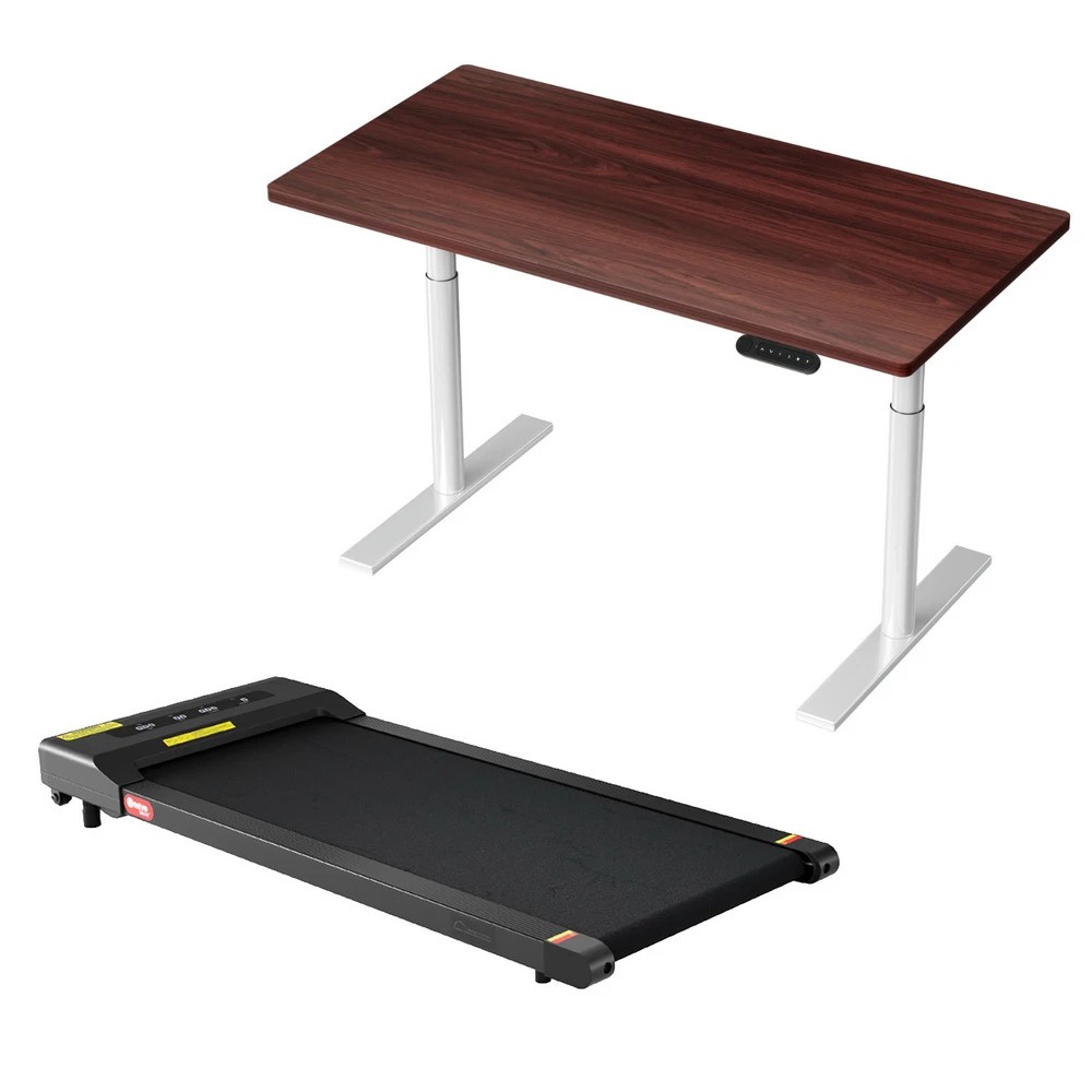 1 Artiss 400mm Treadmill Electric Walking Pad with 120cm Automatic Standing Desk - Multi, 1 of 7