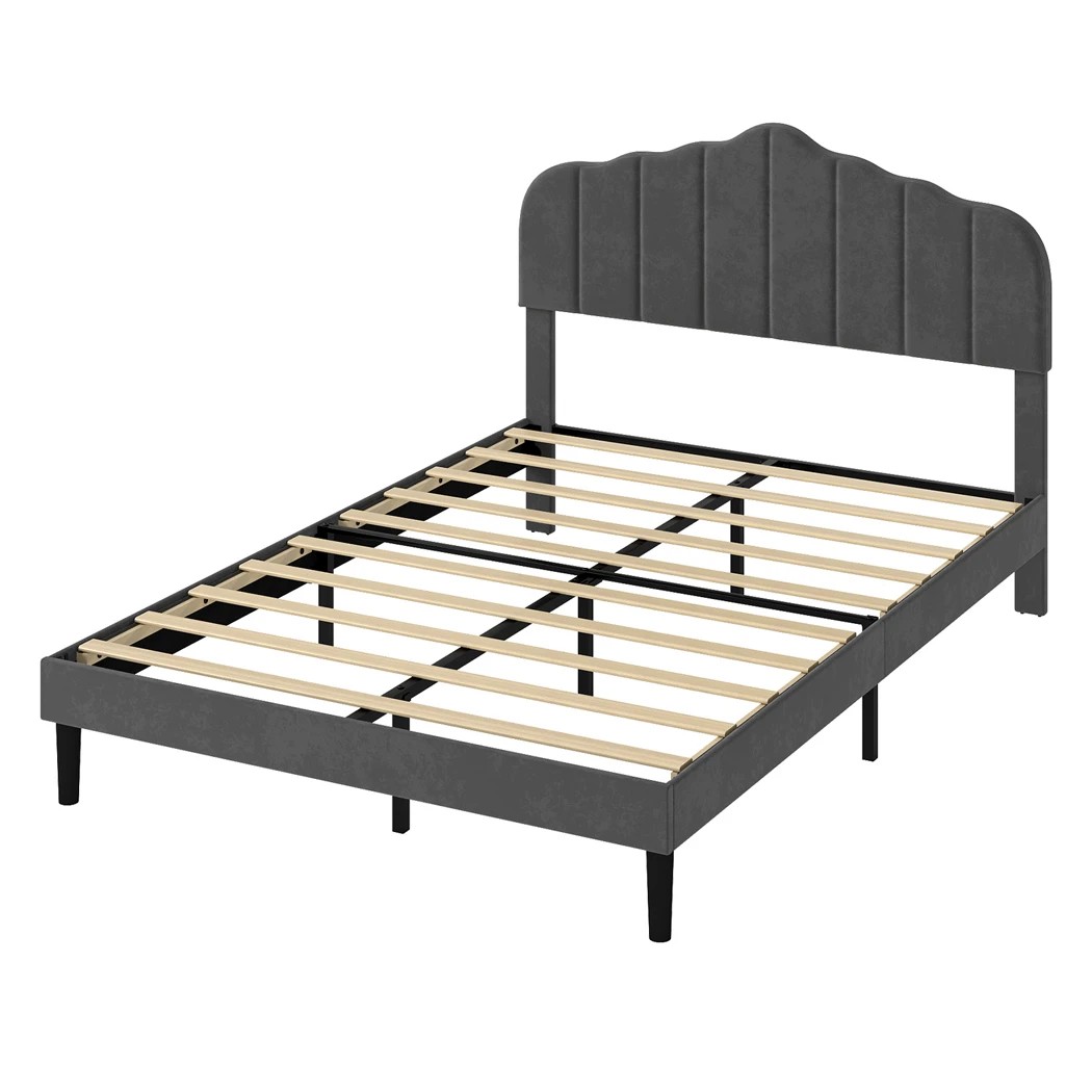 1 Levede Double Size Bed Frame Upholstered, 1 of 8