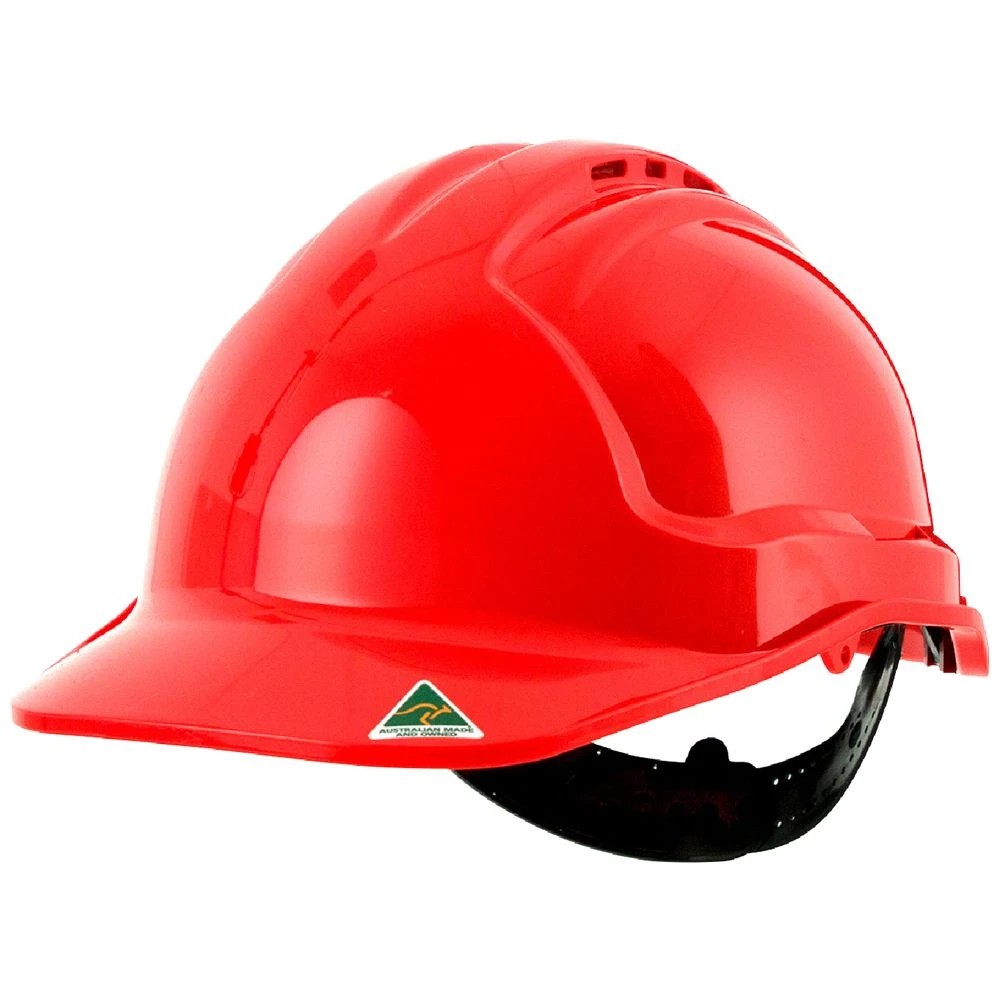 1 Tuffgard Vented Safety Hard Hat Red, 1 of 1