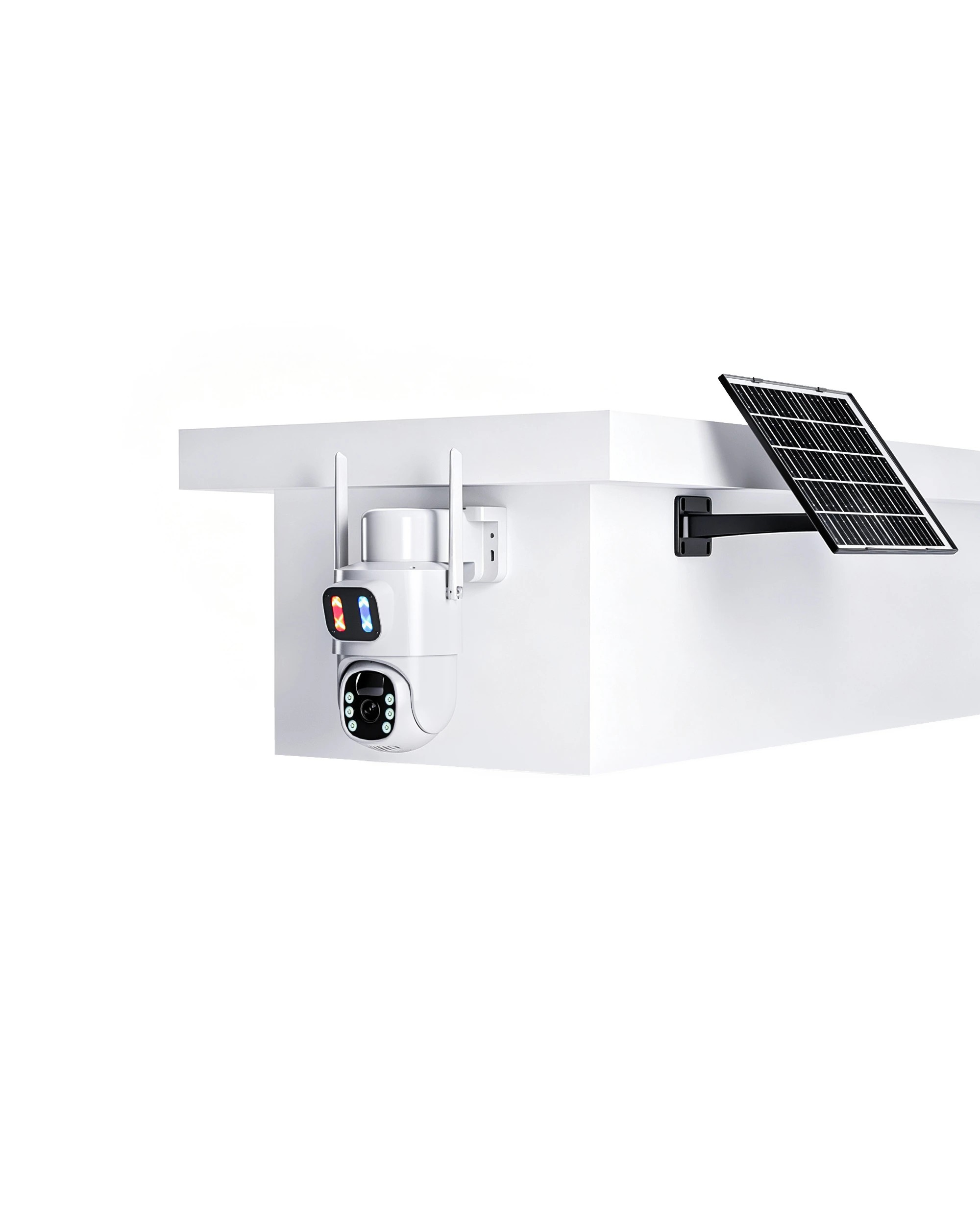 6 Advwin Solar Security Camera Outdoor WiFi 2K PIR Night Vision 2-Pack - White, 6 of 7