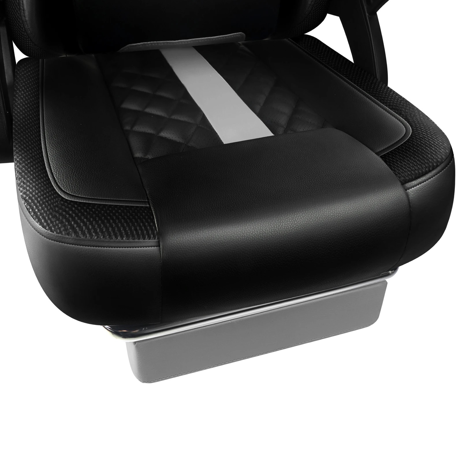 5 Alfordson Gaming Chair Office Massage 12 RGB LED Computer Leather - Grey, 5 of 10