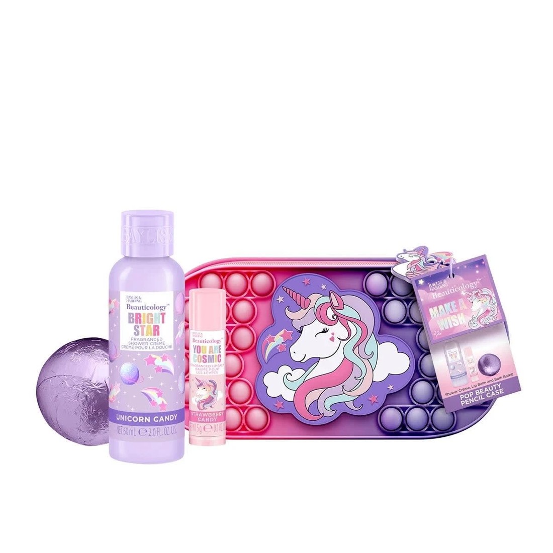 2 Baylis & Harding Beauticology 4 Piece Make a Wish Pop Beauty Pencil Case, 2 of 4