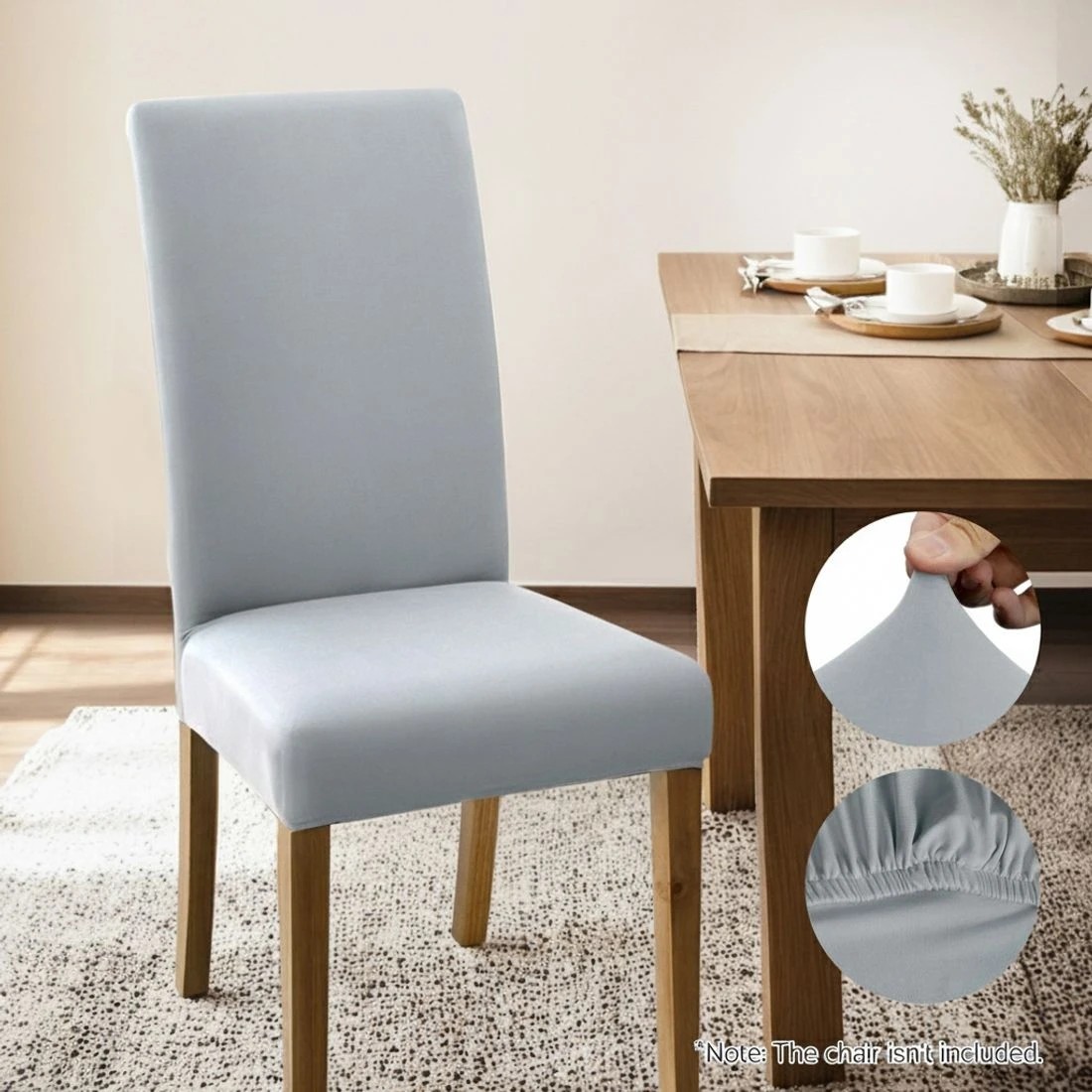 4 Artiss Dining Chair Covers 4x Slipcovers Spandex Stretch Banquet Wedding - Grey, 4 of 6