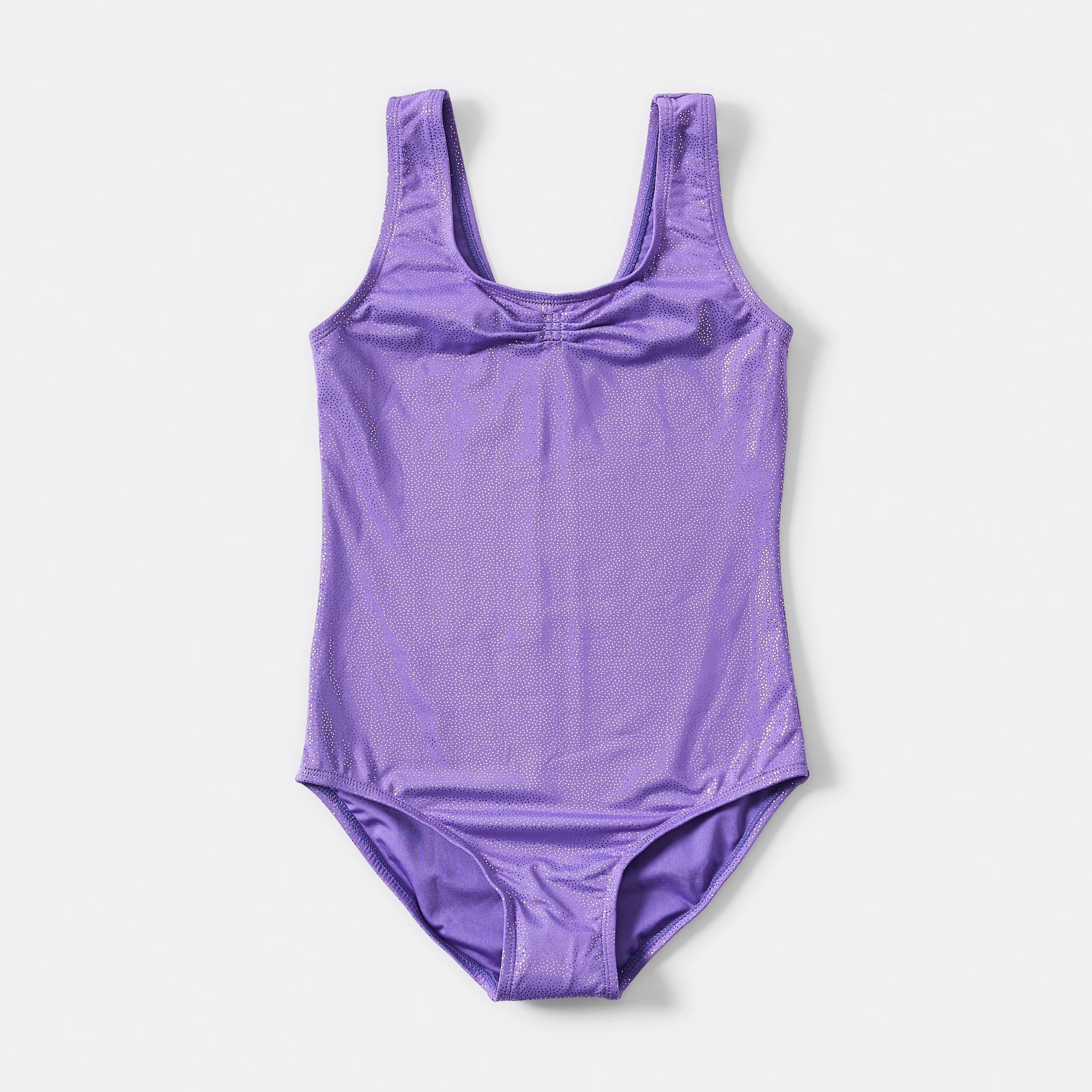 6 Gymnastic Sleeveless Leotard PLUM SPARKLES, 6 of 8