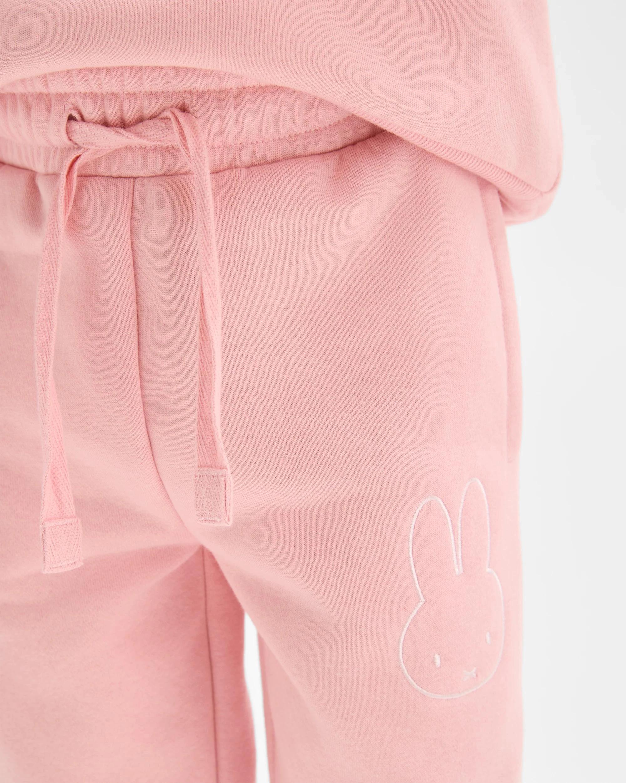3 Miffy Fleece Embroidered Trackpants PINK, 3 of 6