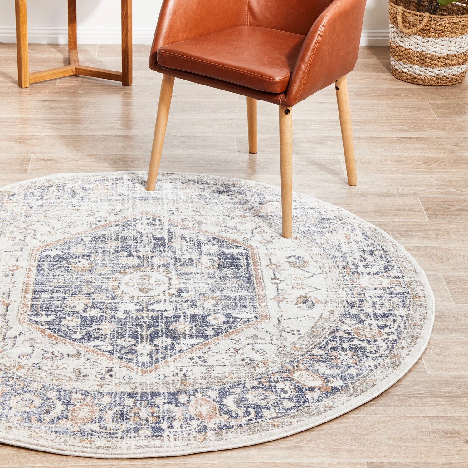 4 Common Ground Rugs Elite Lorissa 240x240cm - Large Round Power Loomed Pet Friendly Rug - Natural, 4 of 9