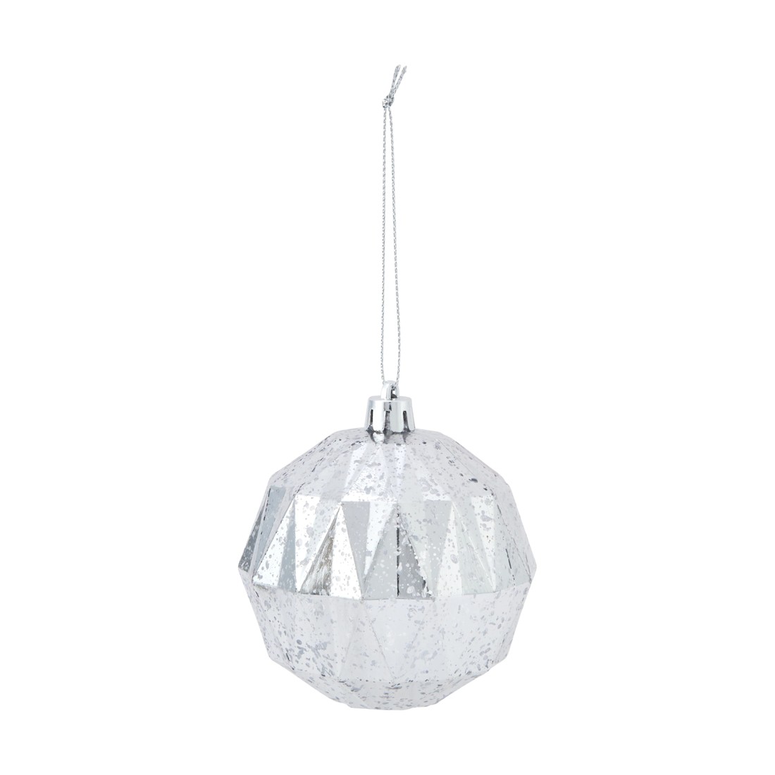 4 8 Pack 8cm Silver Baubles, 4 of 6