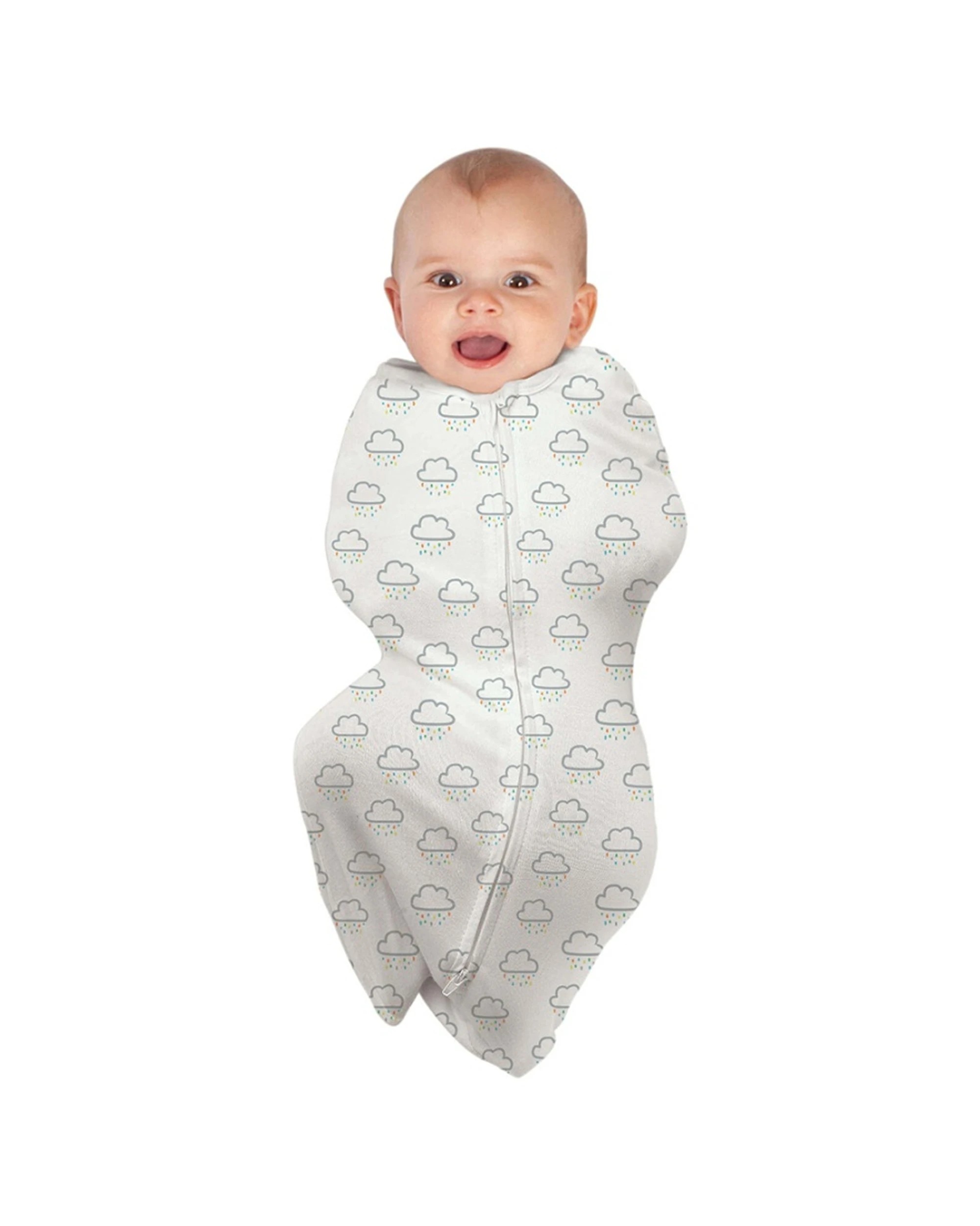 1 Baby Studio Swaddle Pouch Infant Baby Organic Cotton 1.0 Tog Clouds, 1 of 4
