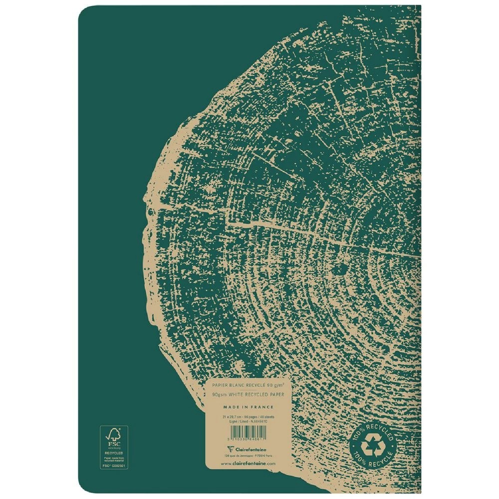 3 Clairefontaine Forever A4 Notebook Ruled 96 Page Green, 3 of 5