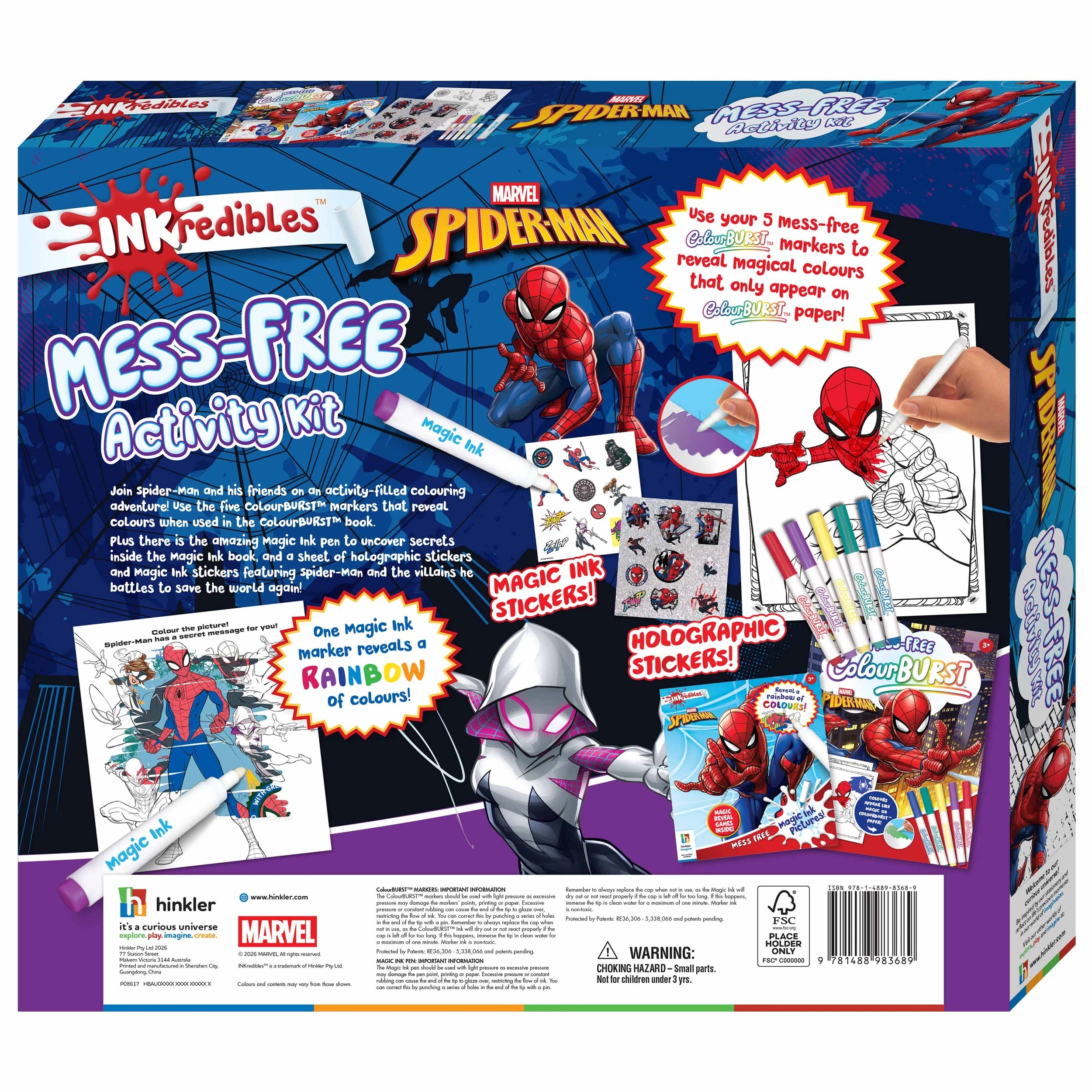 2 INKredibles Marvel Spider-Man Mess-Free ColourBurst Activity Kit - Book, 2 of 8