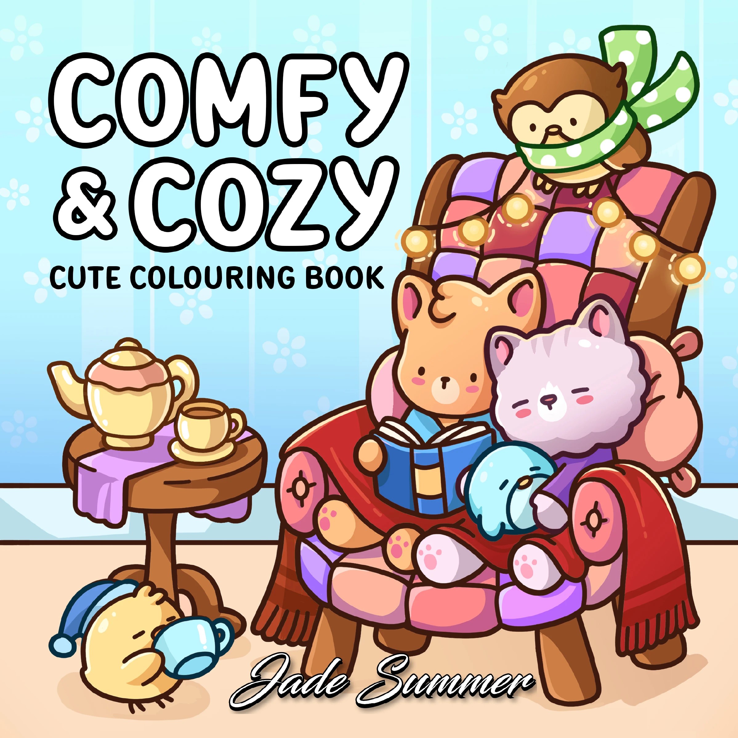 1 Comfy & Cozy Cute Colouring Book by Jade Summer - Book, 1 of 5