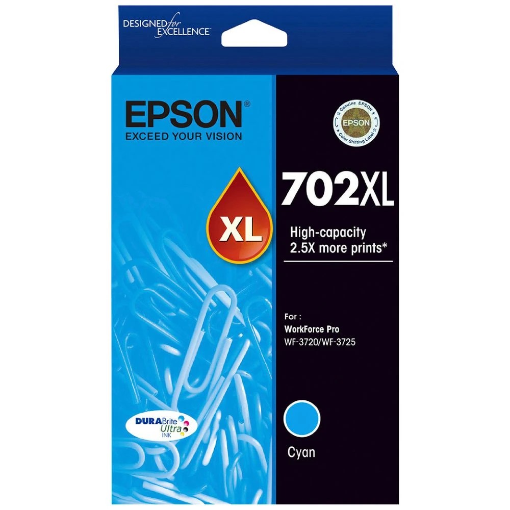 1 Epson 702XL Ink Cartridge Cyan, 1 of 1