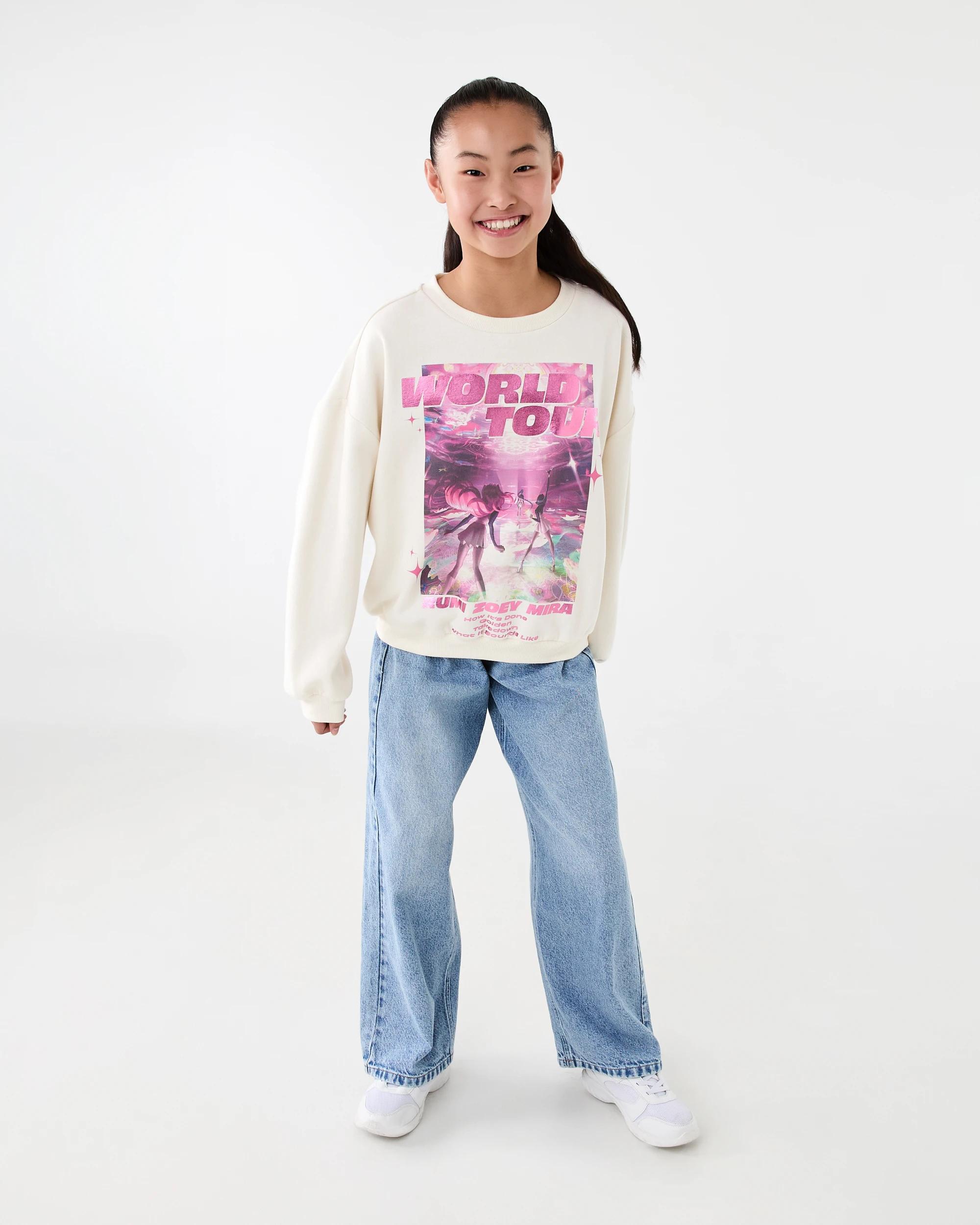 6 KPop Demon Hunters License Crew Neck Sweatshirt White Dh, 6 of 7