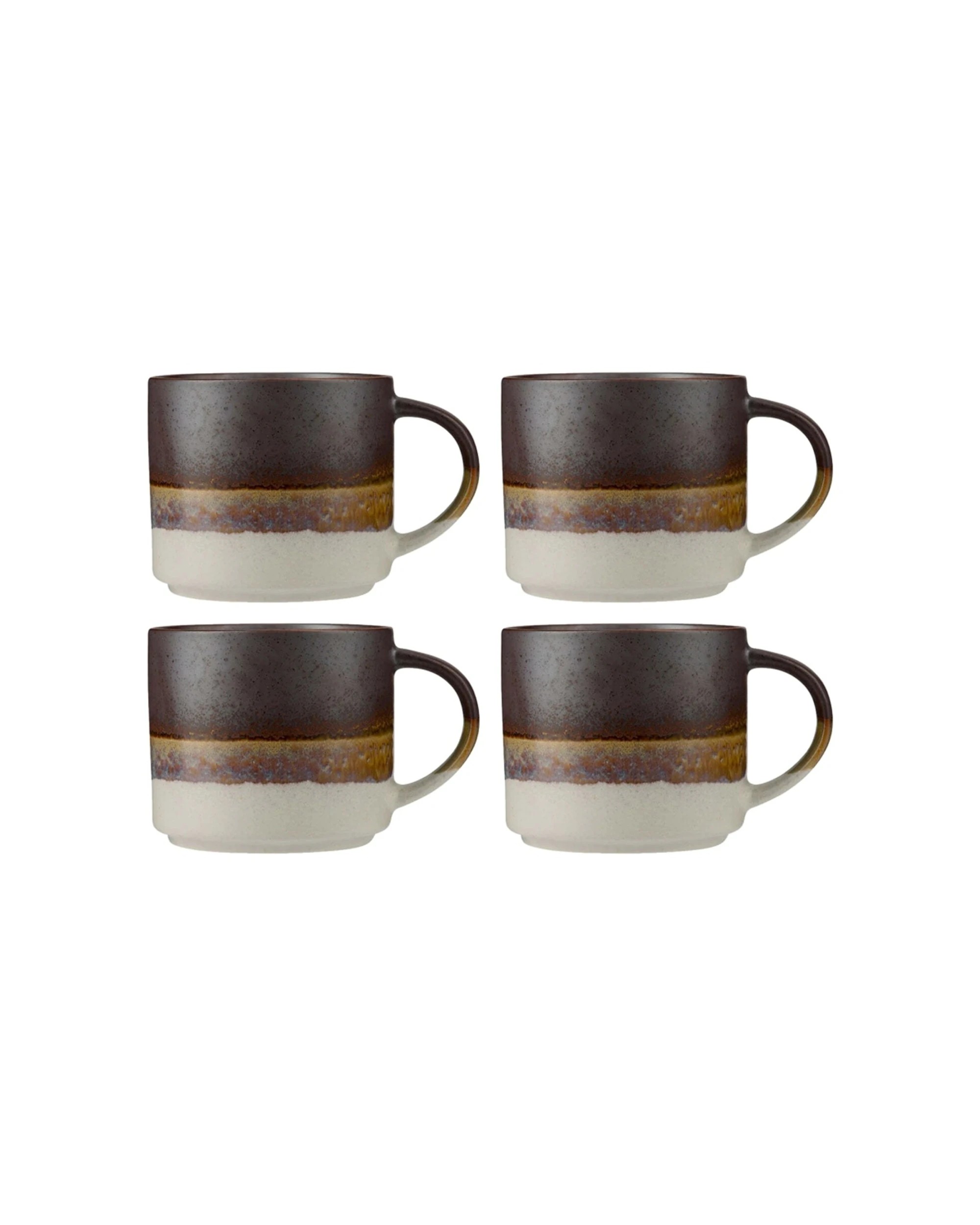1 Maxwell & Williams 4PK The Mug Club Earthy Mug 370ml Stoneware Set - Brown, 1 of 1