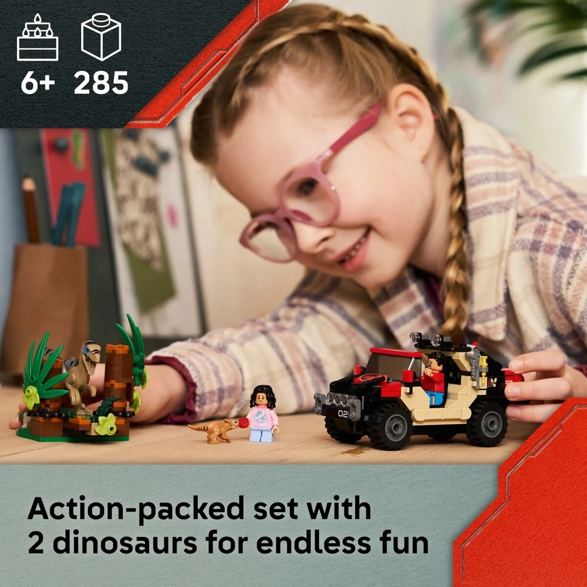 4 LEGO Jurassic World Raptor Off-Road Escape 76972, 4 of 11