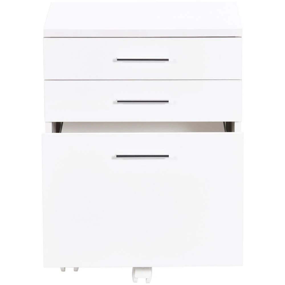 4 Contour 3 Drawer Semi Assembled Pedestal Cabinets Pedestals, 4 of 10