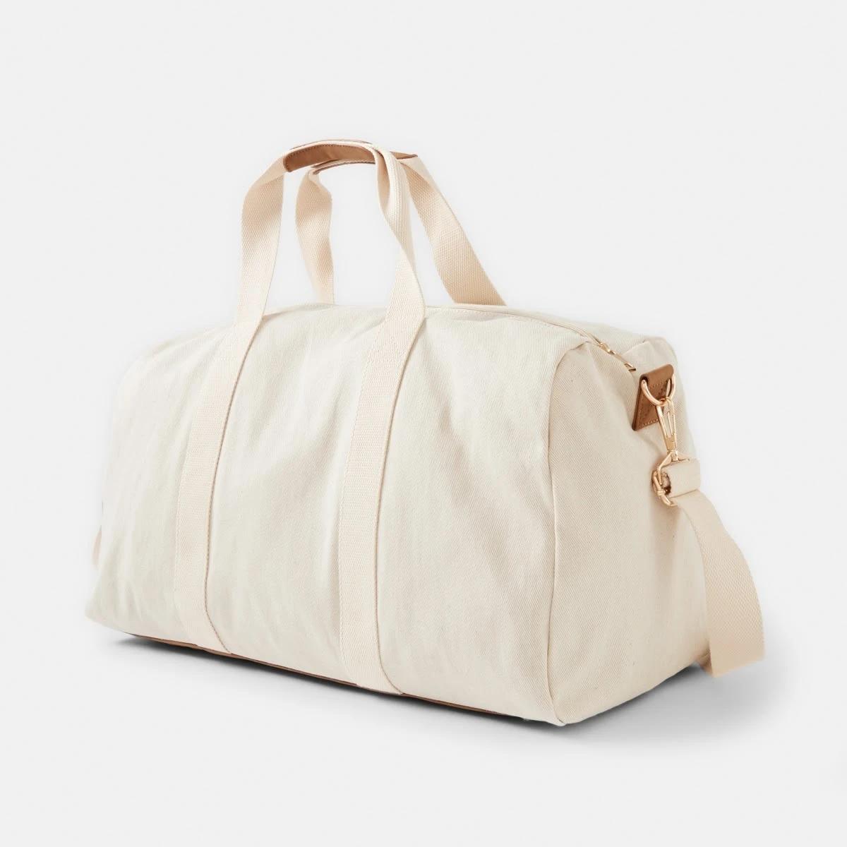 2 Canvas Weekender Bag NATURAL BEIGE, 2 of 5
