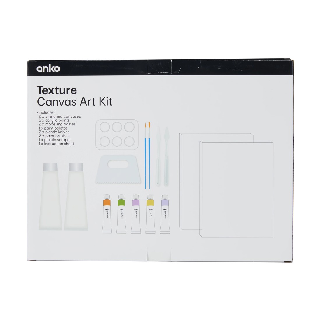 4 Texture Canvas Art Kit, 4 of 4