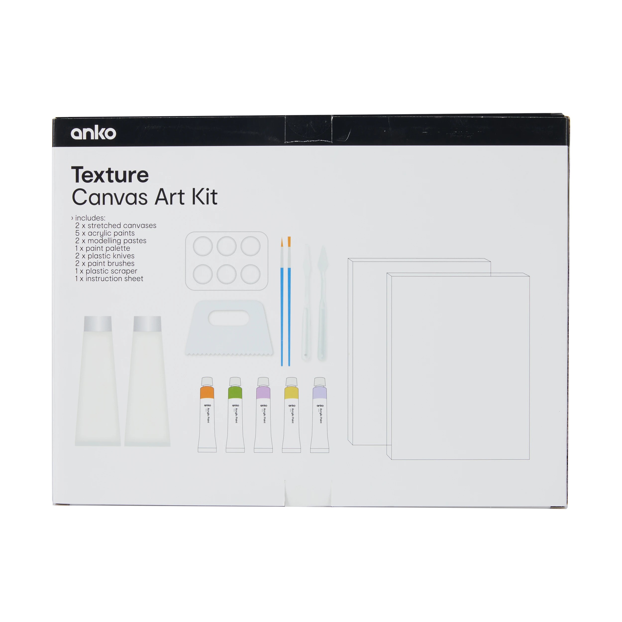 4 Texture Canvas Art Kit, 4 of 4