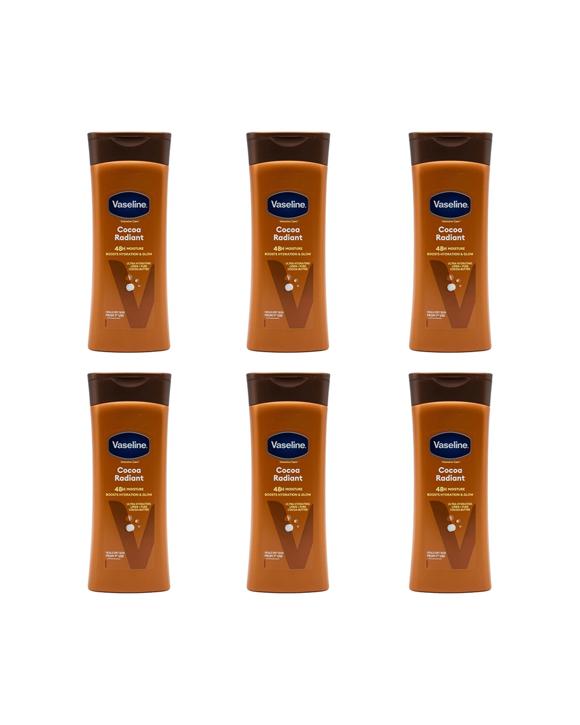 Vaseline Intensive Care Body Lotion Cocoa Radiant For Dry Skin 6PK 400ml - Brown