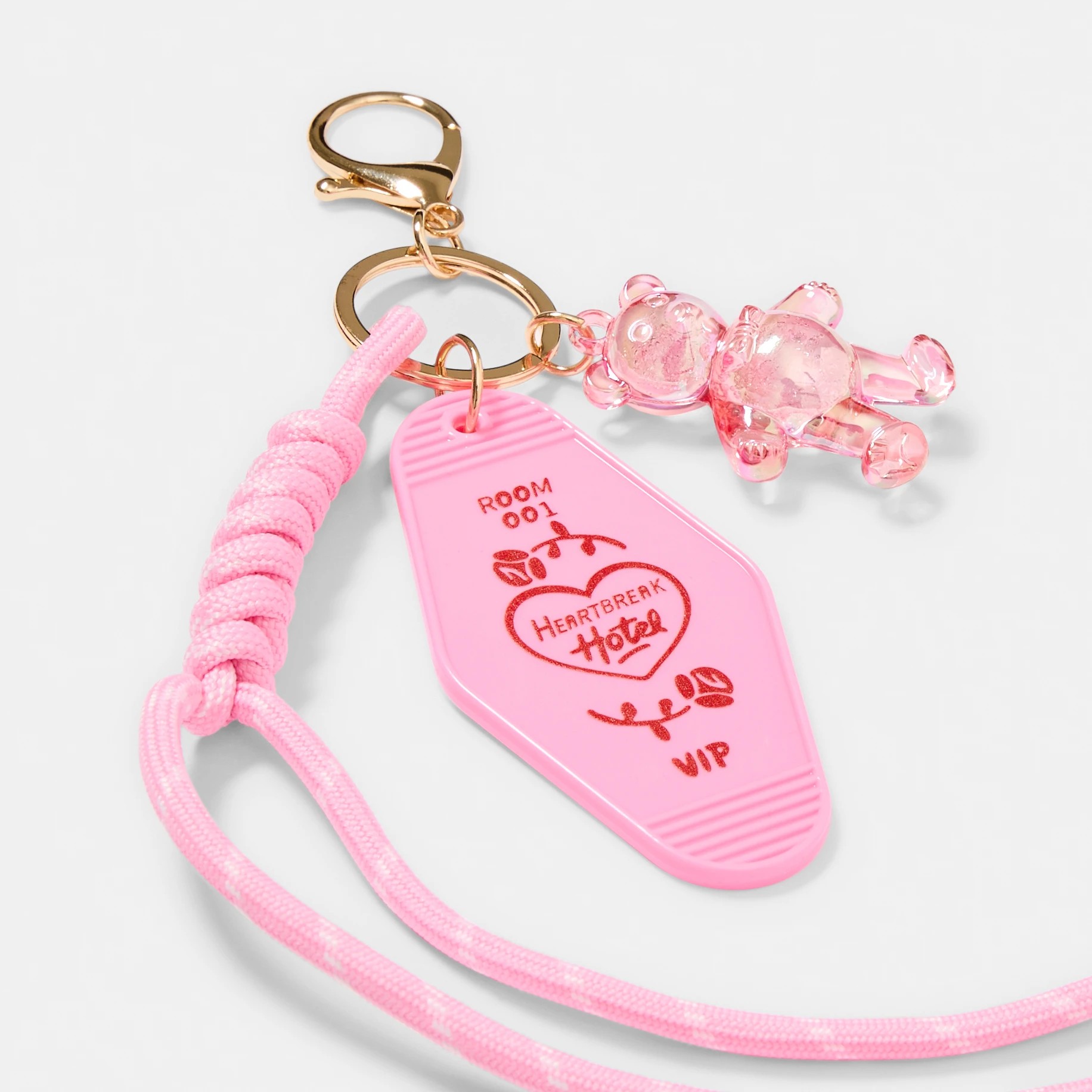 2 Motel Bag Charm Keyring - Pink, 2 of 3