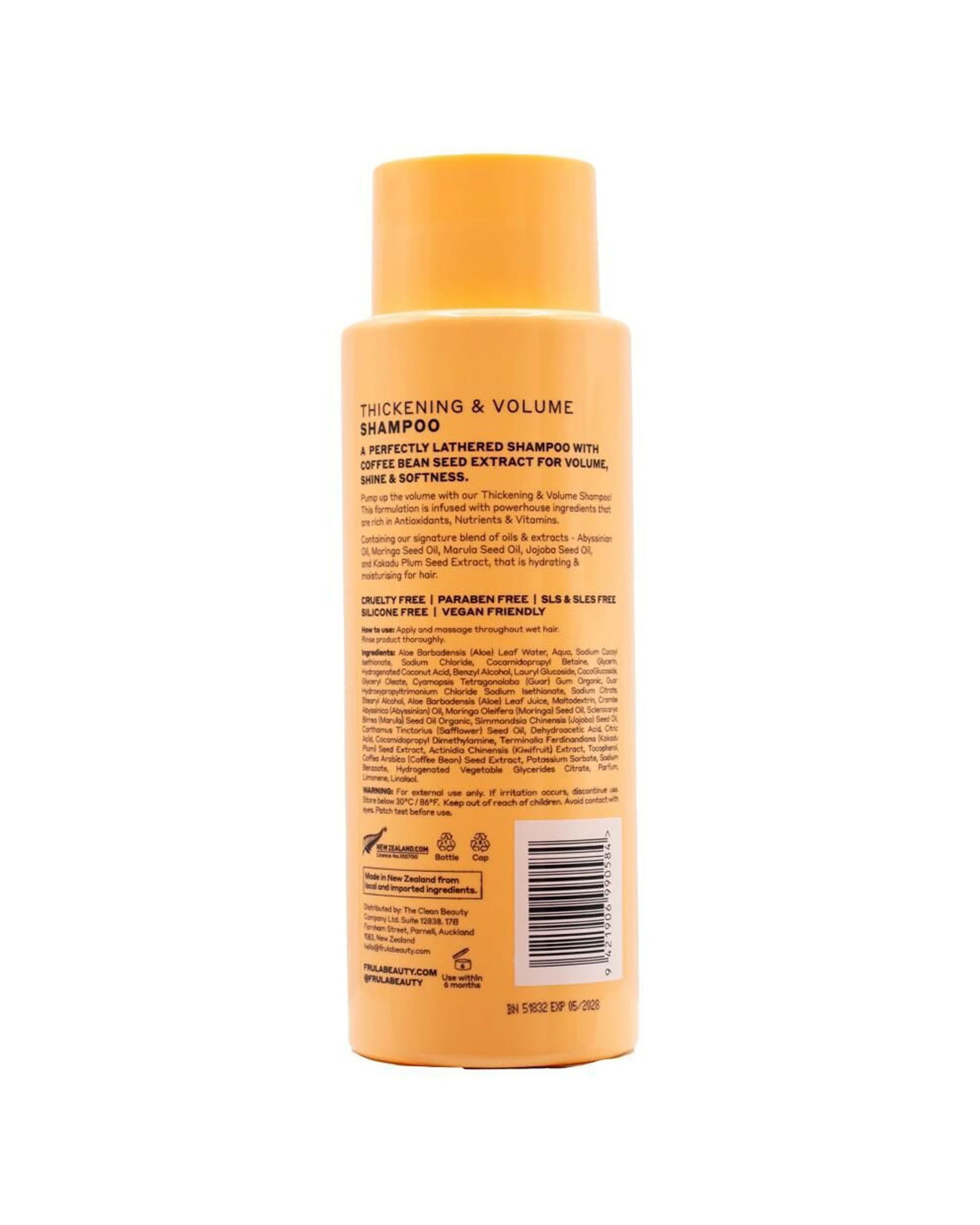 4 Frula Skin 6PK Hair Thickening And Volume Shampoo Nourishing Hydration 400ml - Orange, 4 of 4