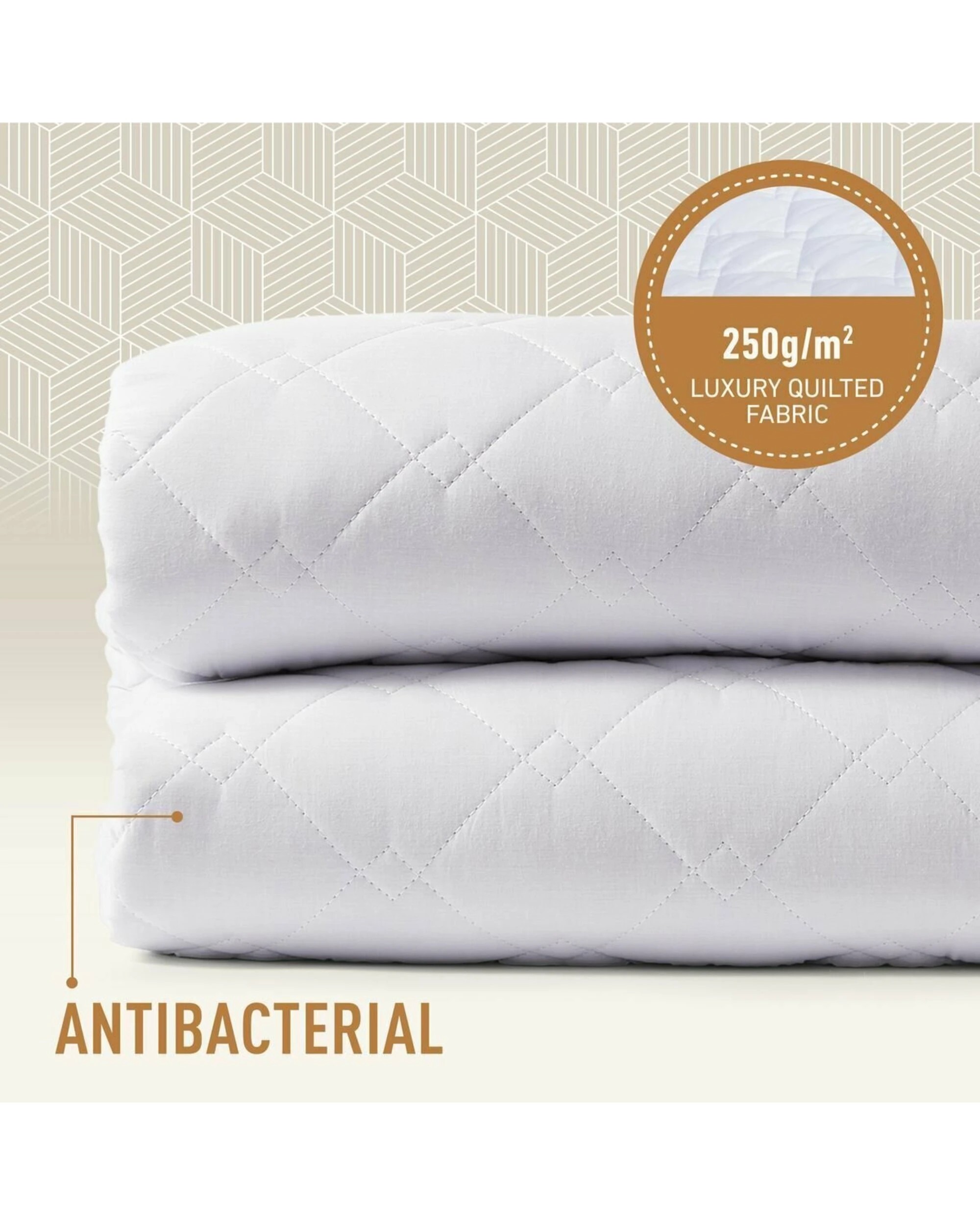 4 Sunbeam Sleep Perfect Quilted Anti Bacterial Super King Heated Blanket, 4 of 5