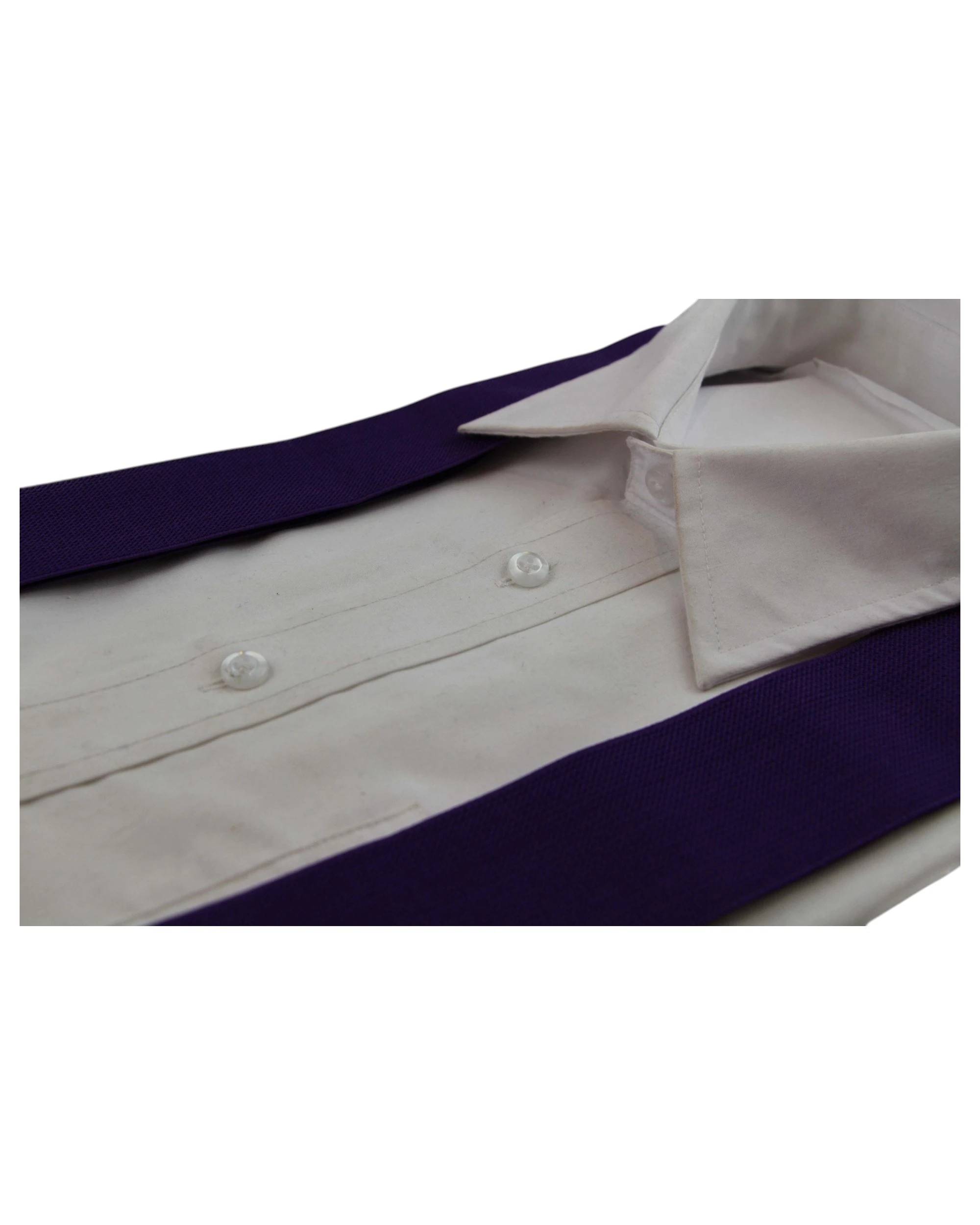 3 Zasel Mens Adjustable Extra Wide Heavy Duty 120cm Suspenders - Purple - Purple, 3 of 3