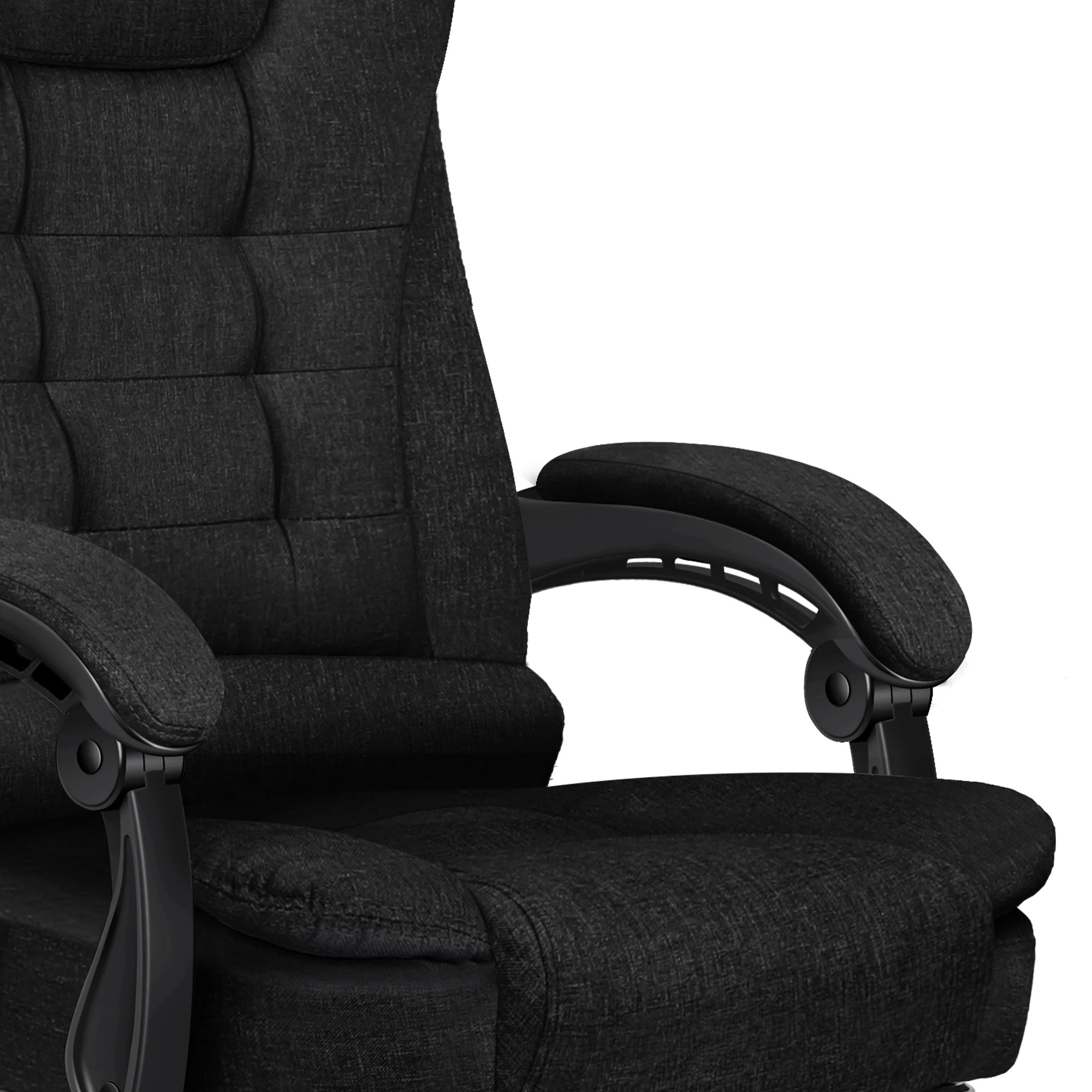 8 Alfordson Office Chair Massage Heated Seat Fabric - Black, 8 of 10