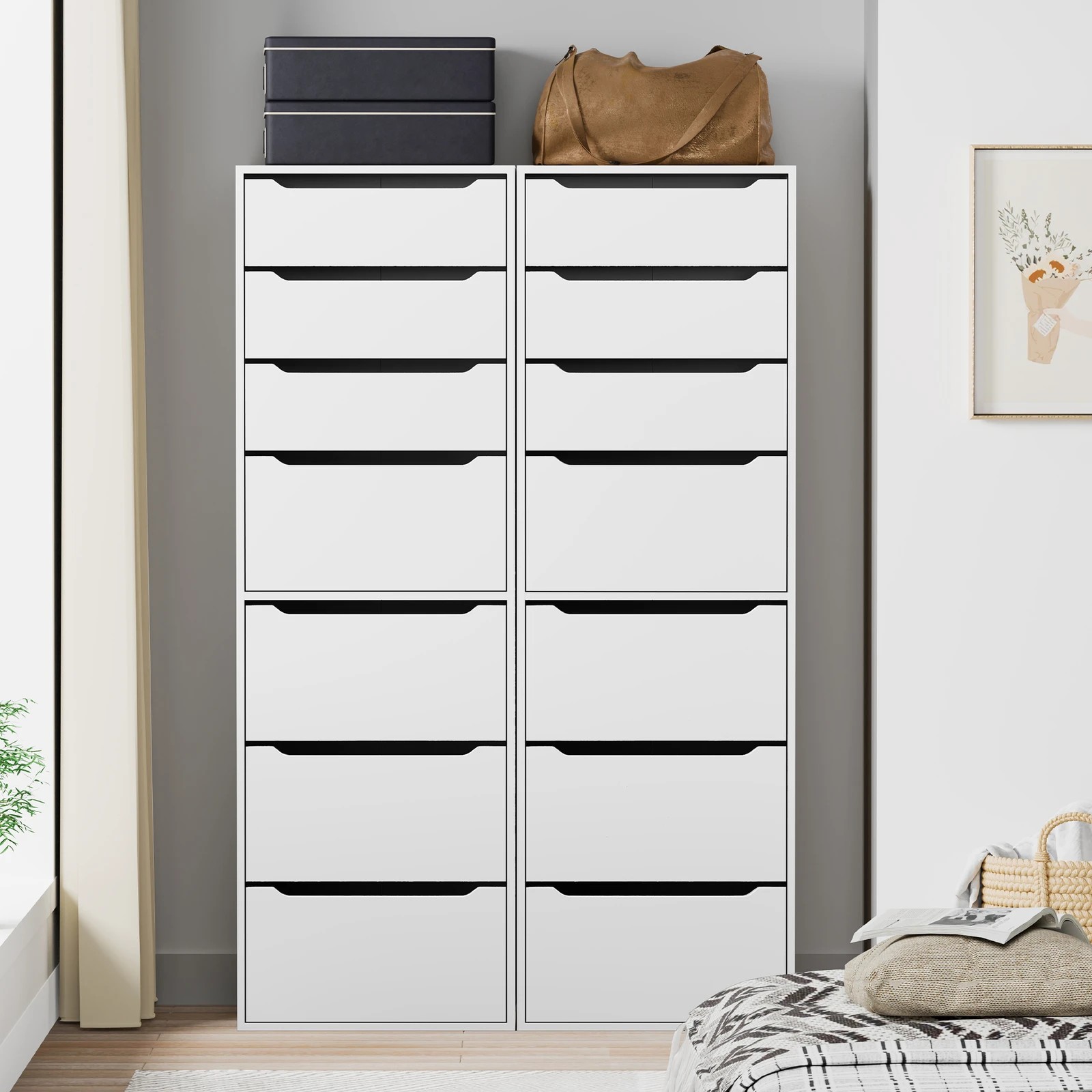 10 Alfordson Wardrobe 7 Drawers Clothes Storage Cabinet - White, 10 of 10