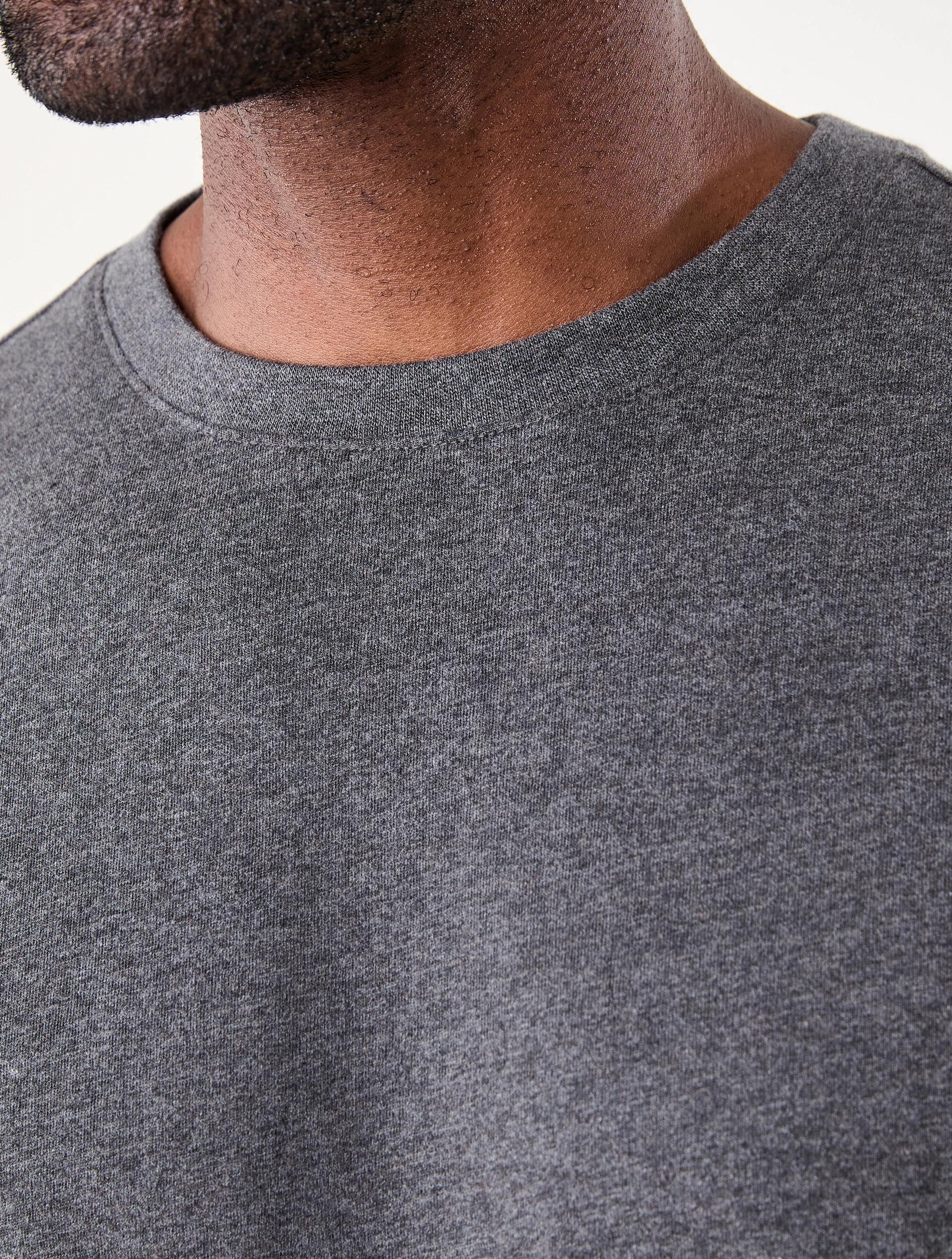 5 Australian Cotton Crew Neck T-shirt Gry Chmrle, 5 of 6