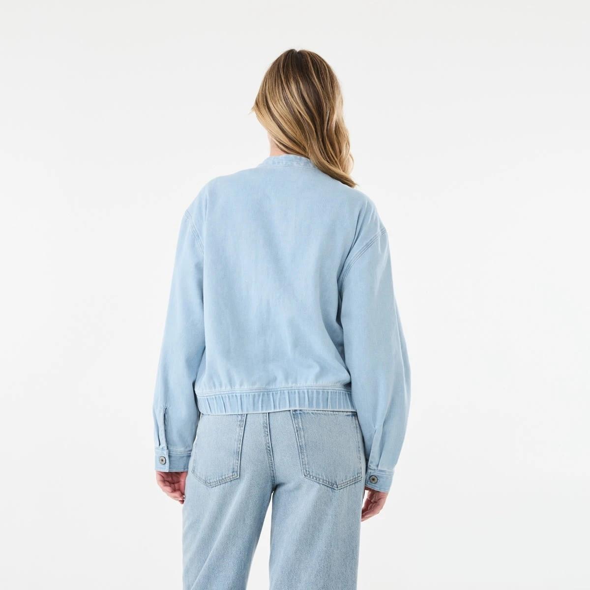 4 Denim Bomber Jacket Light Wash, 4 of 8